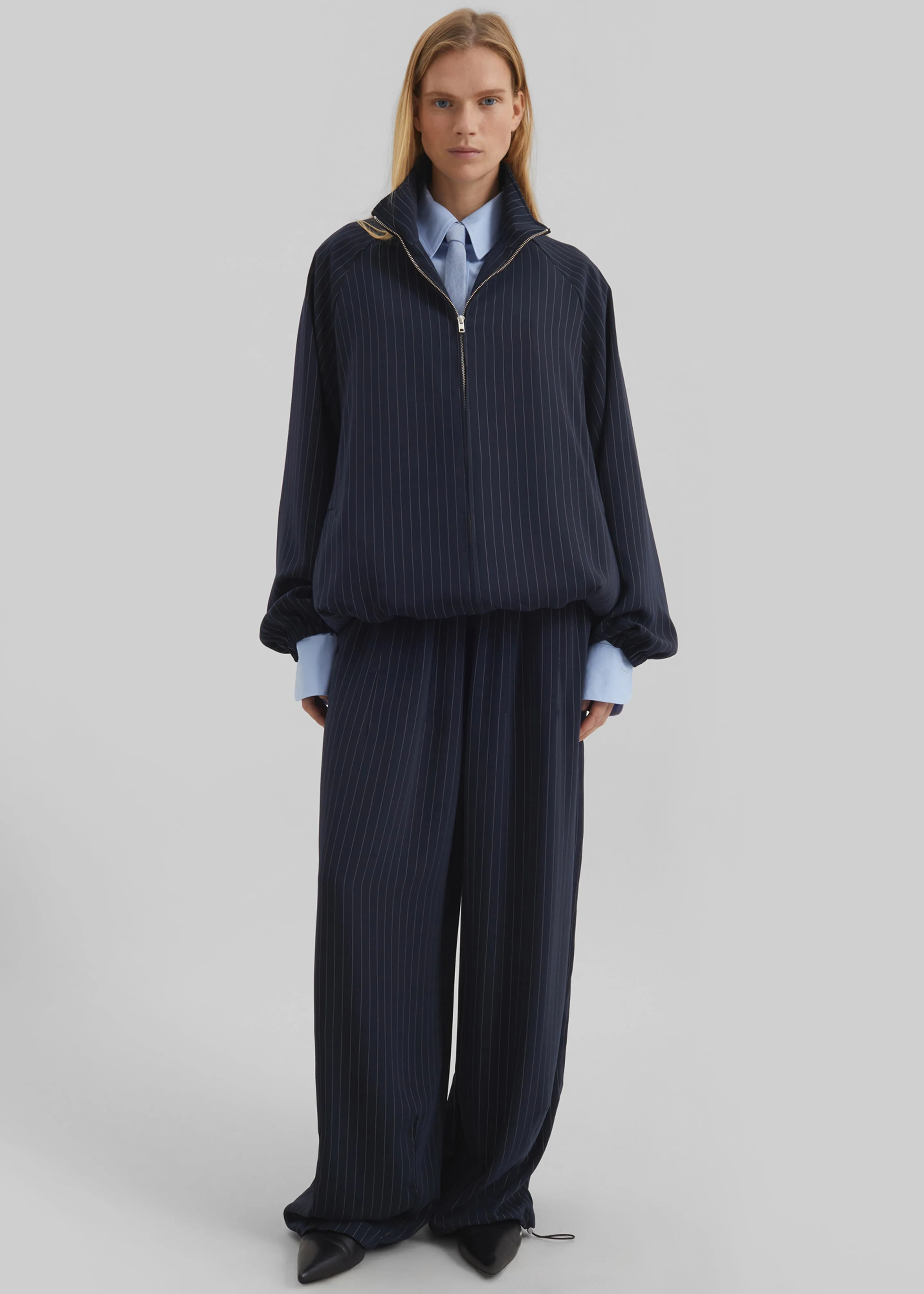 Baxter Track Jacket - Navy/White Pinstripe sold by Frankie Shop product image thumbnail 4