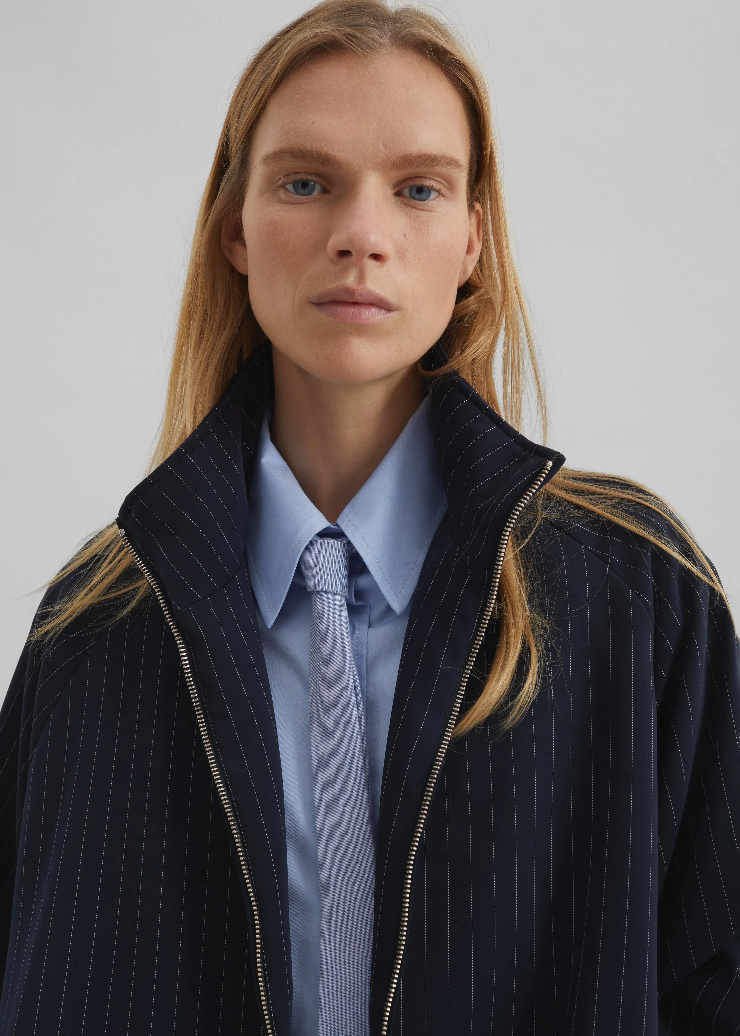 Baxter Track Jacket - Navy/White Pinstripe sold by Frankie Shop product image thumbnail 3