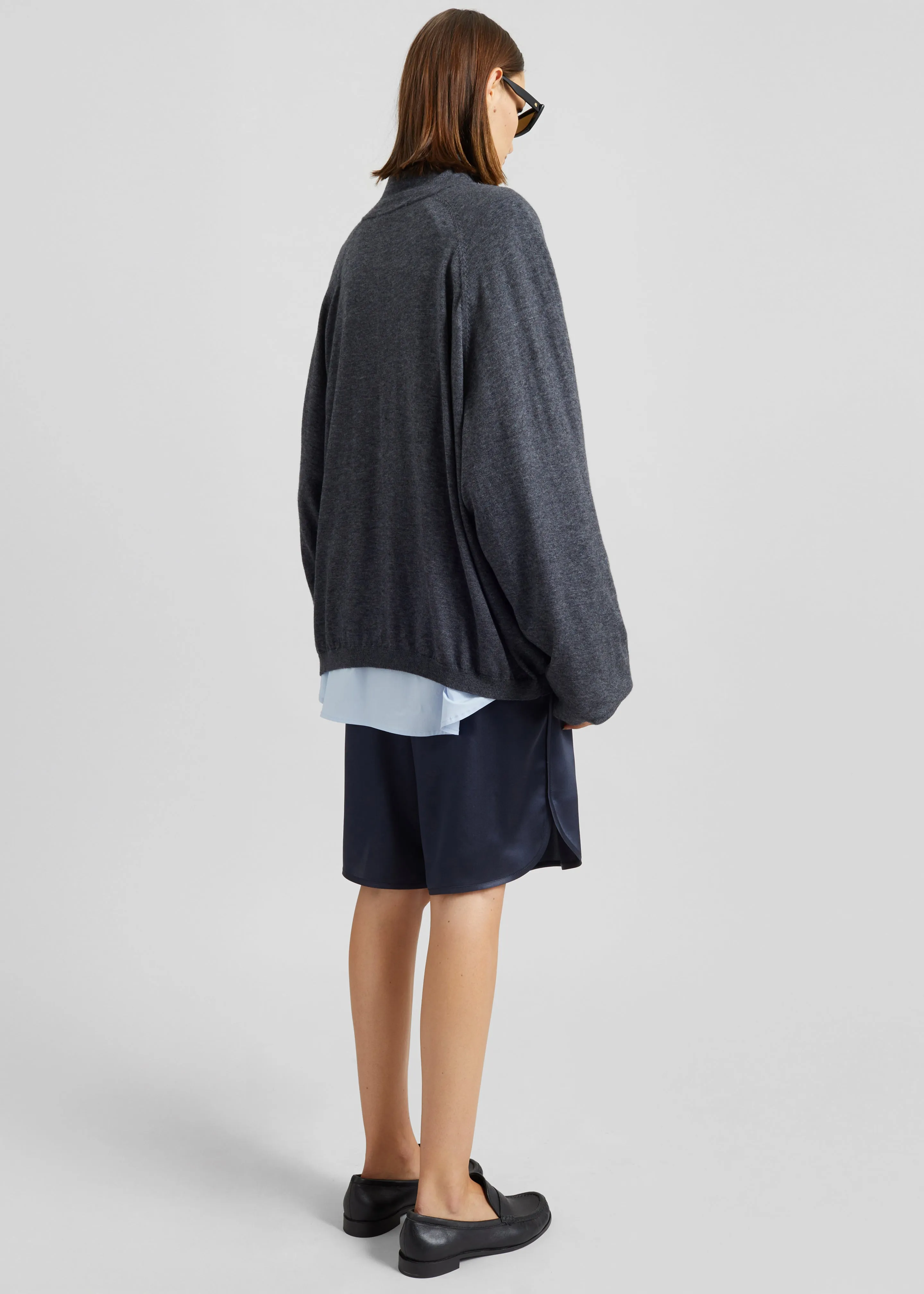 Baxe Knit Track Jacket - Dark Grey Melange sold by Frankie Shop product image thumbnail 5