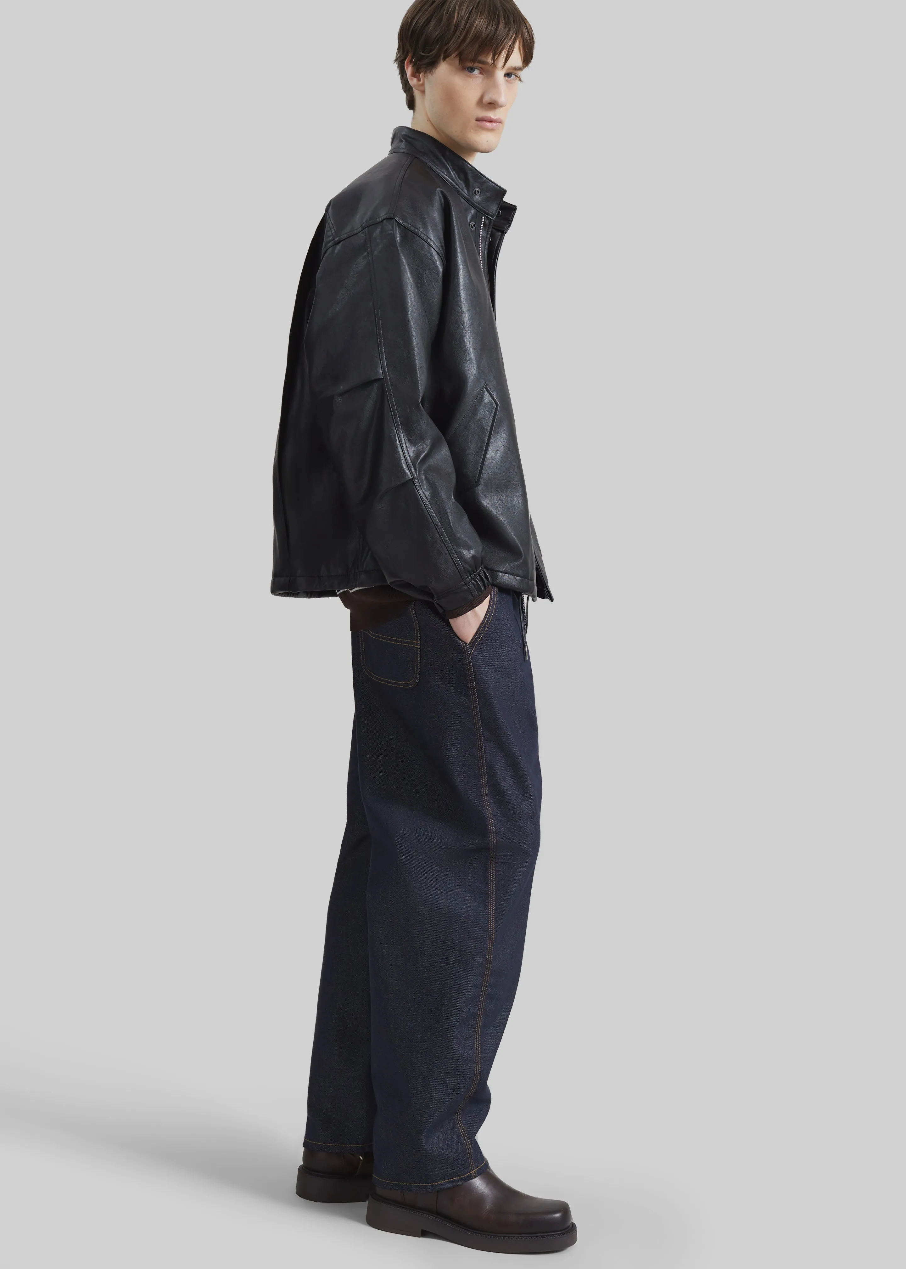 Viborg Faux Leather Jacket - Black sold by Frankie Shop product image thumbnail 5