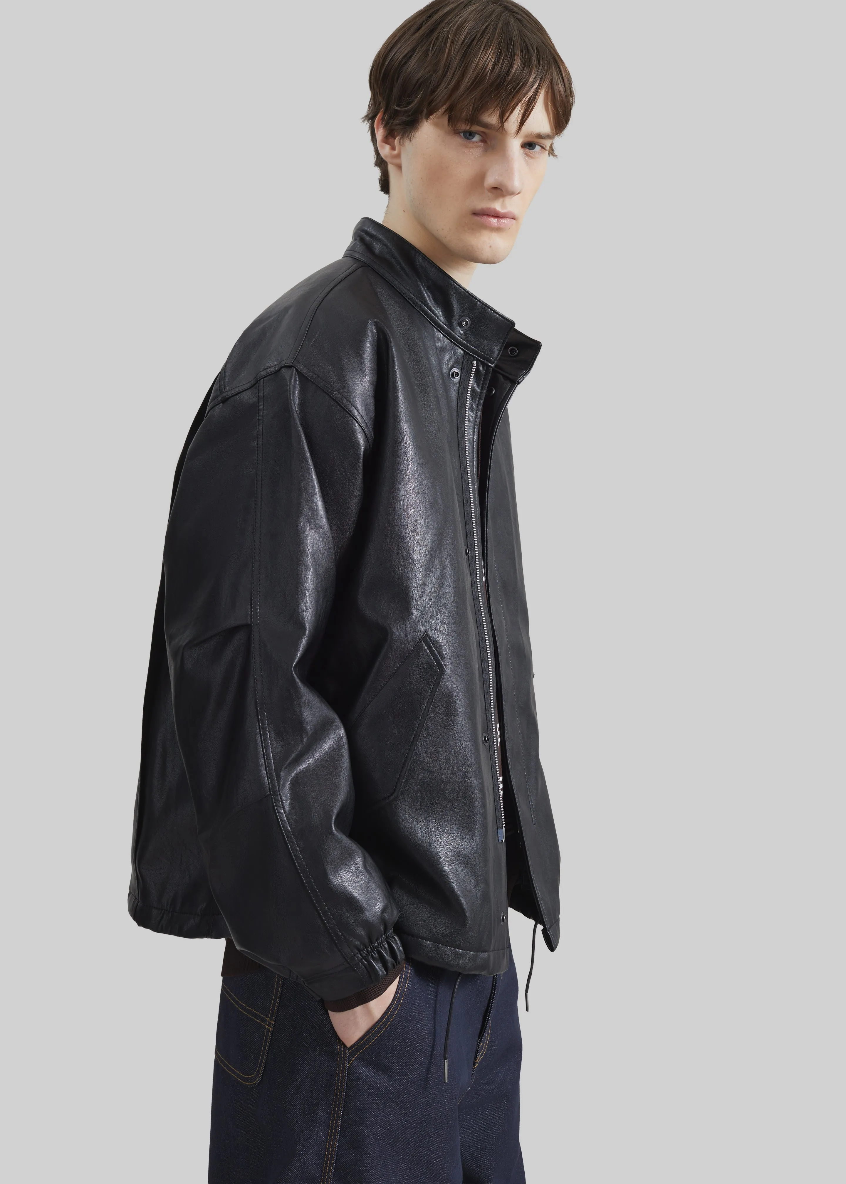 Viborg Faux Leather Jacket - Black sold by Frankie Shop product image thumbnail 2