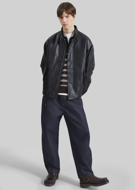 Viborg Faux Leather Jacket - Black sold by Frankie Shop