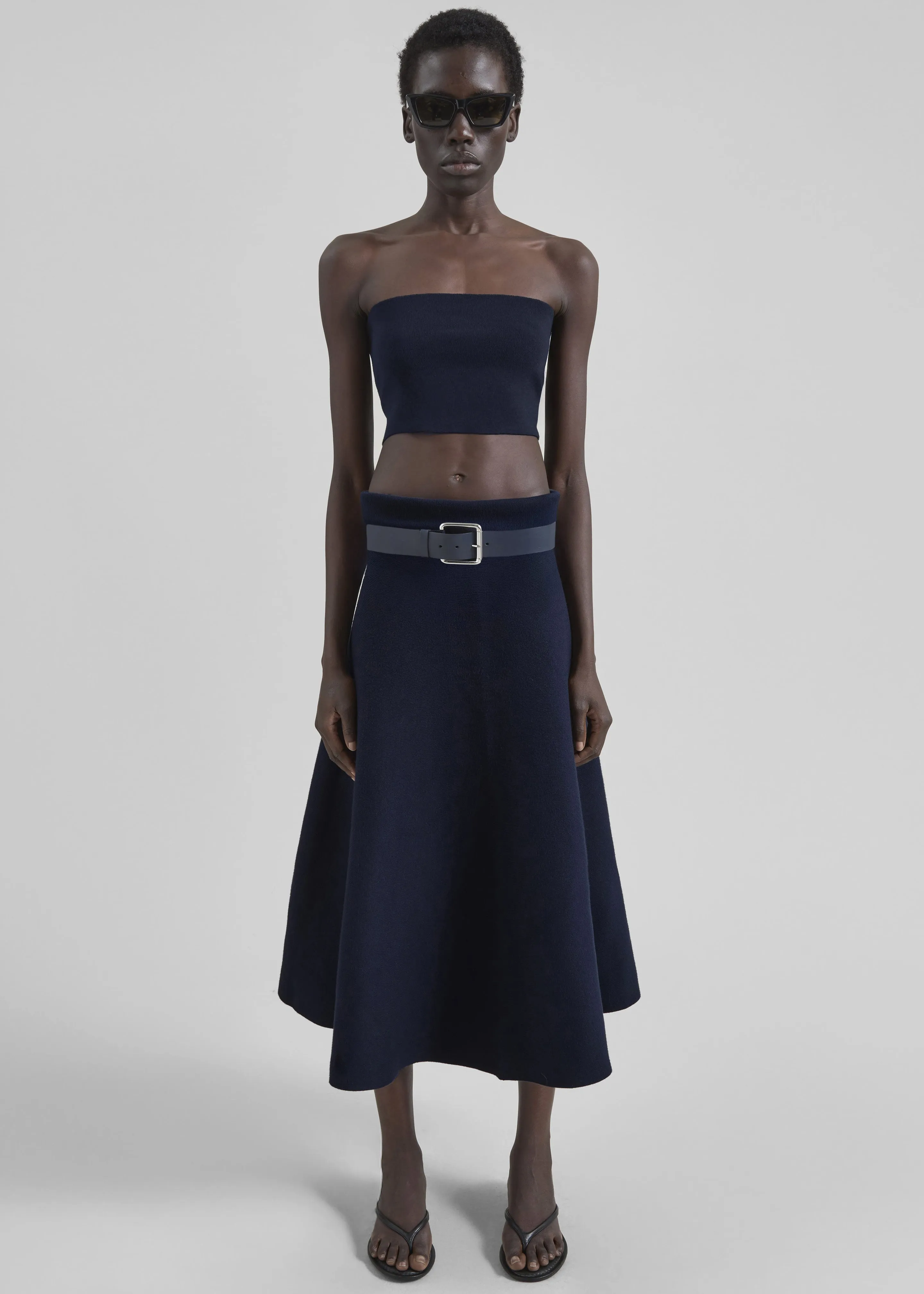 July Knit Midi Skirt - Navy sold by Frankie Shop product image thumbnail 5