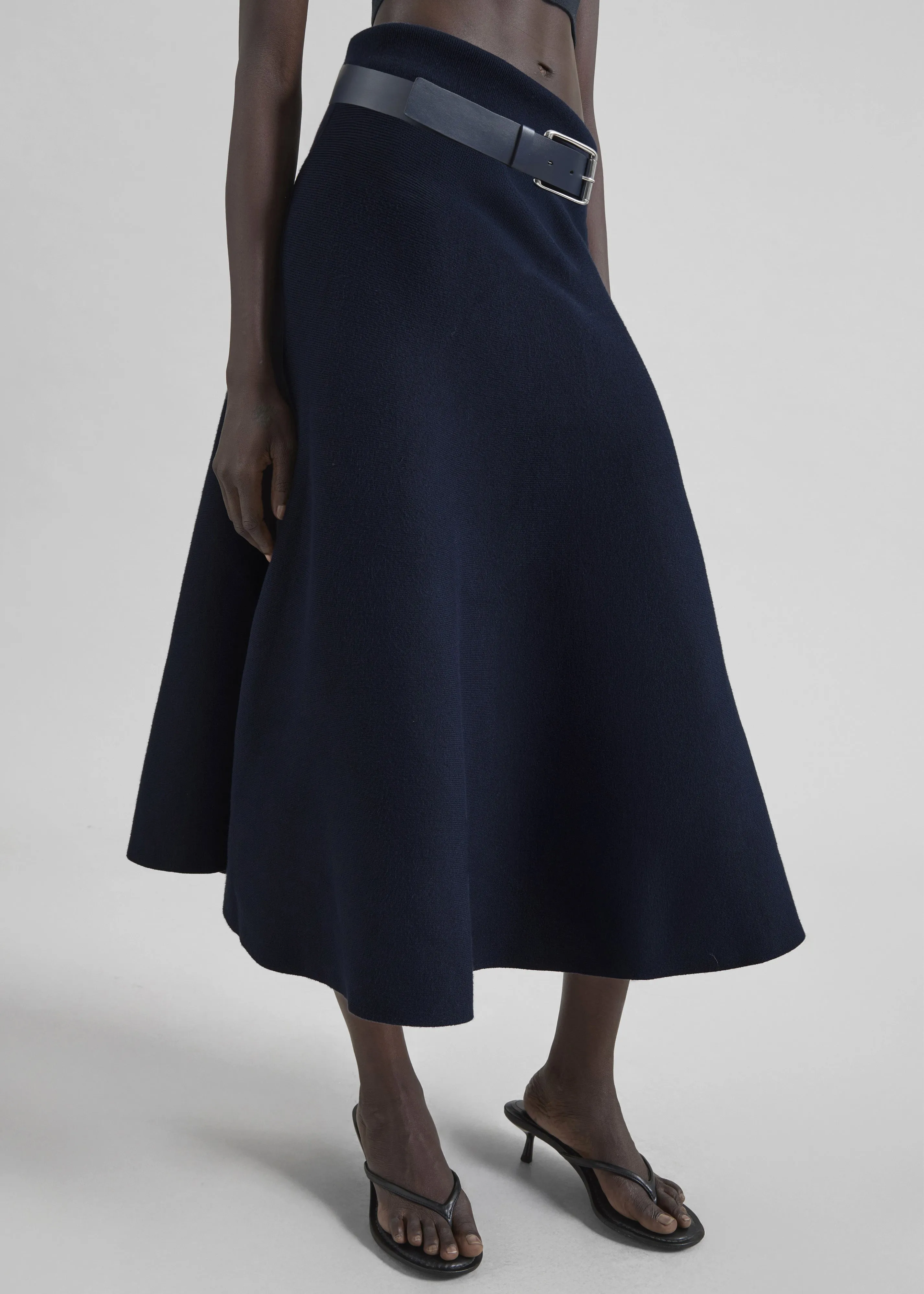 July Knit Midi Skirt - Navy sold by Frankie Shop product image thumbnail 2