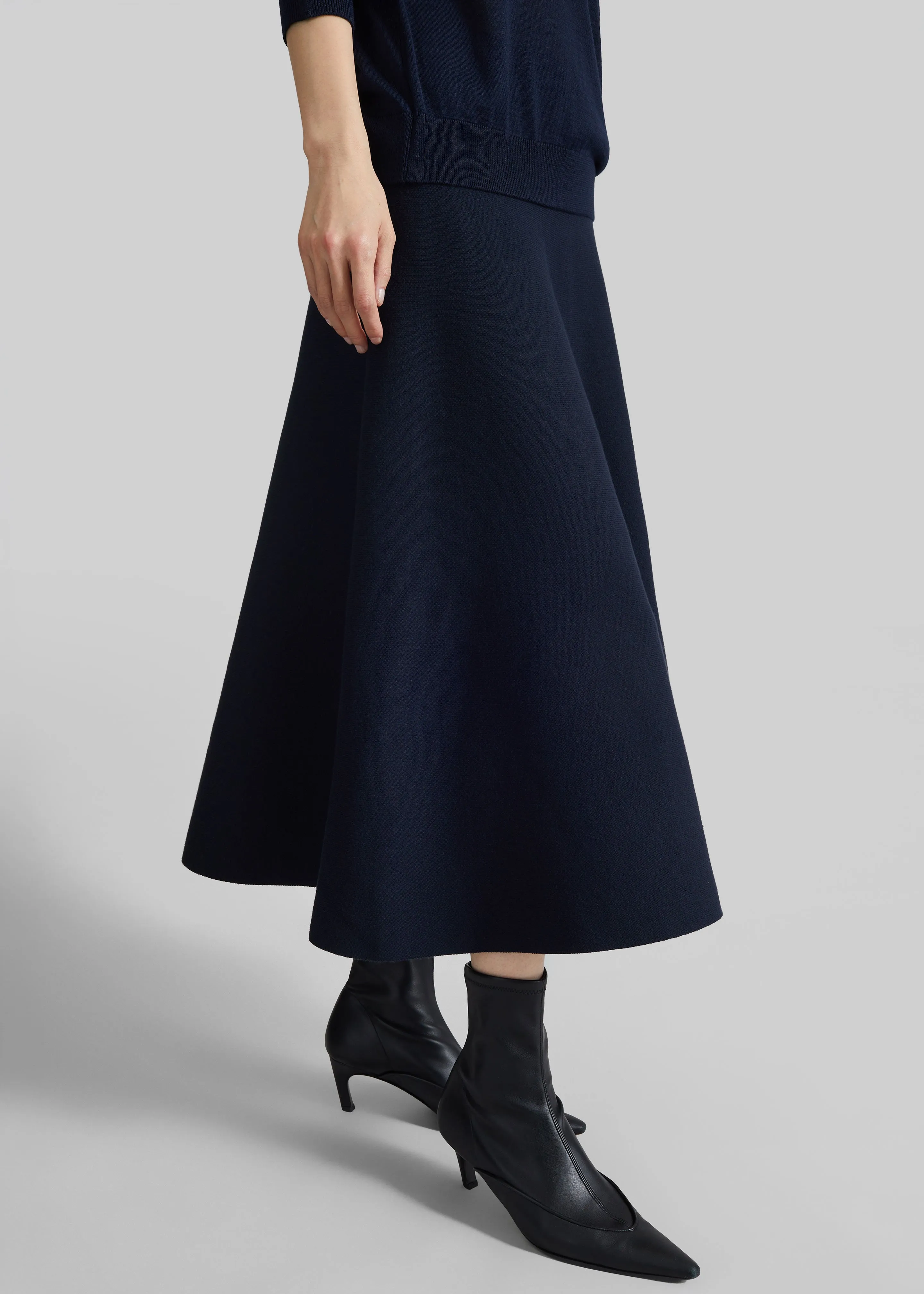 July Knit Midi Skirt - Navy sold by Frankie Shop product image thumbnail 4