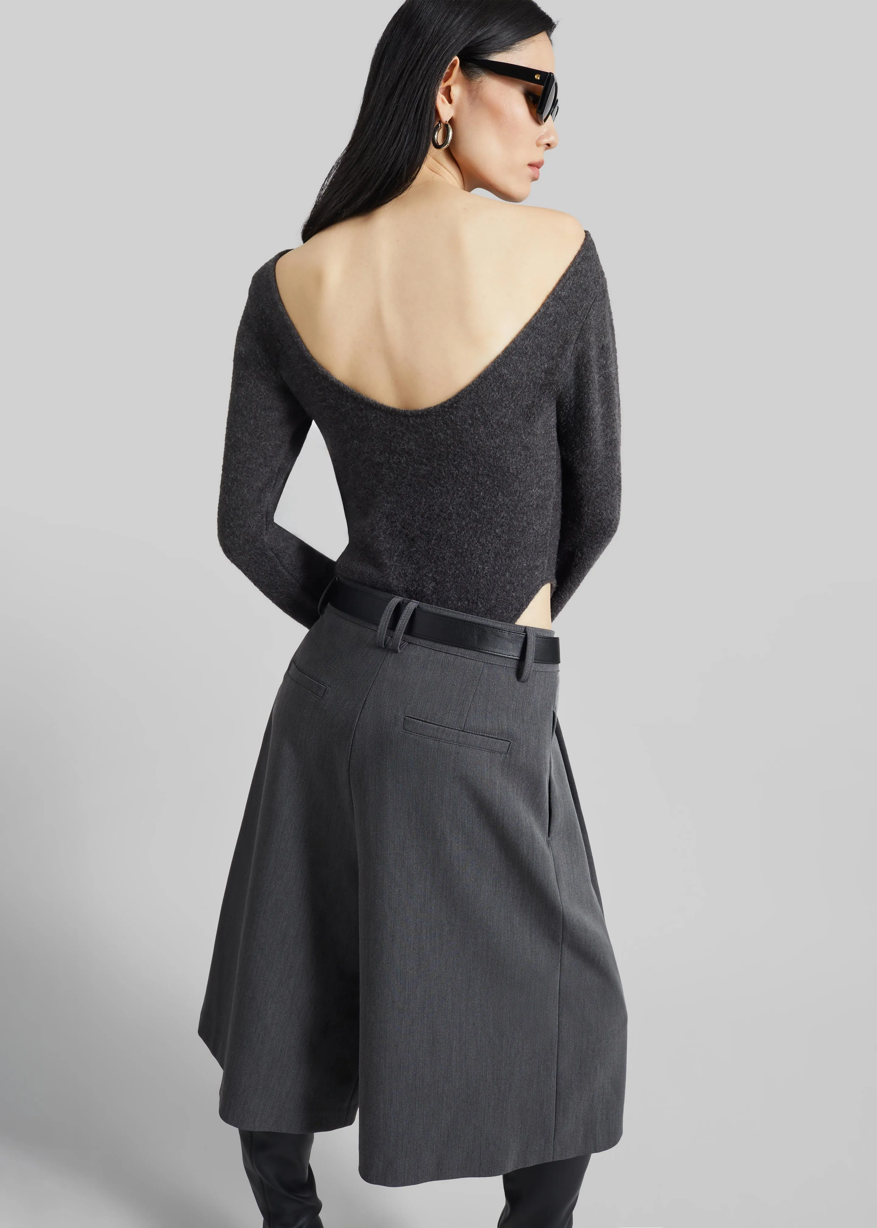 Civray Brushed Knit Bodysuit - Charcoal sold by Frankie Shop product image thumbnail 4
