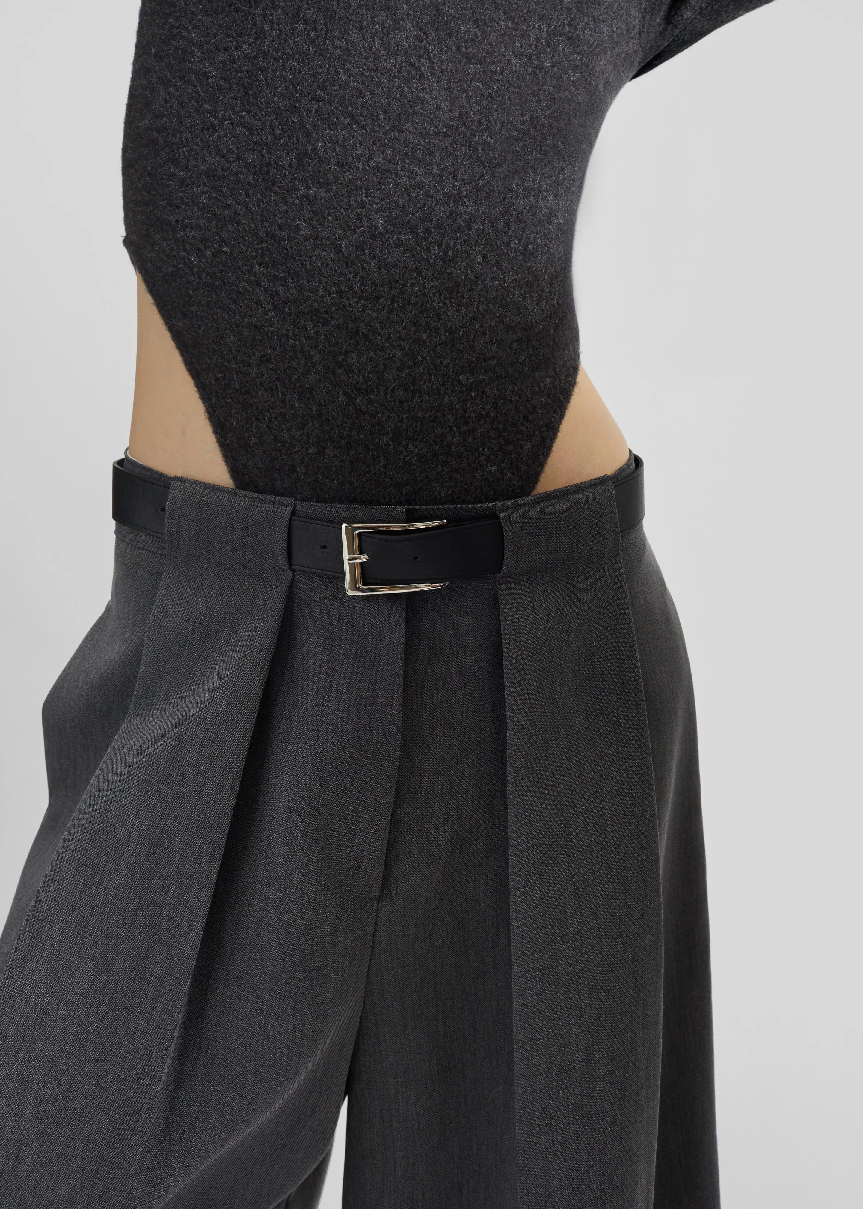 Civray Brushed Knit Bodysuit - Charcoal sold by Frankie Shop product image thumbnail 2