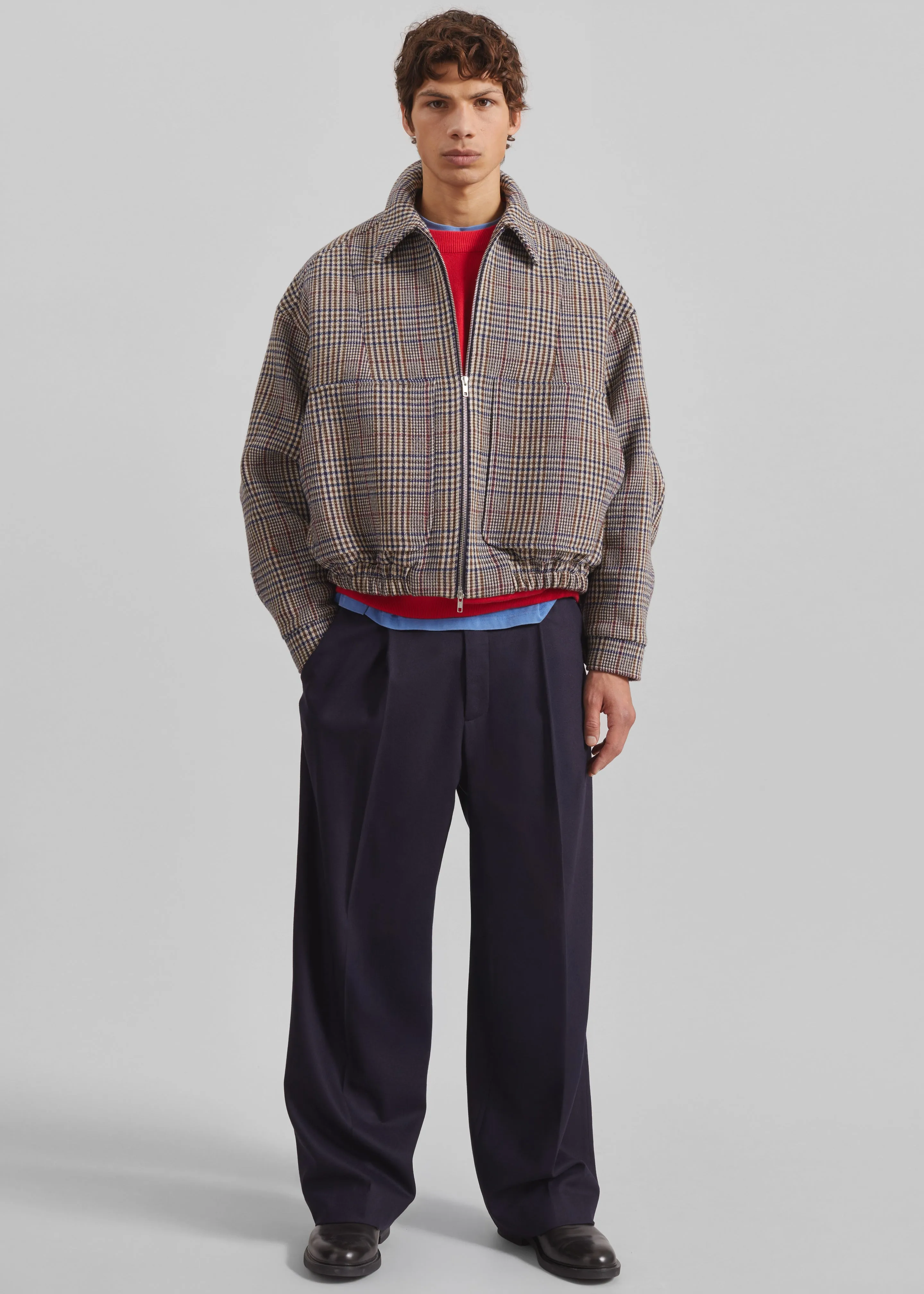 Felix Wool Jacket - Beige Glen Plaid sold by Frankie Shop product image thumbnail 3