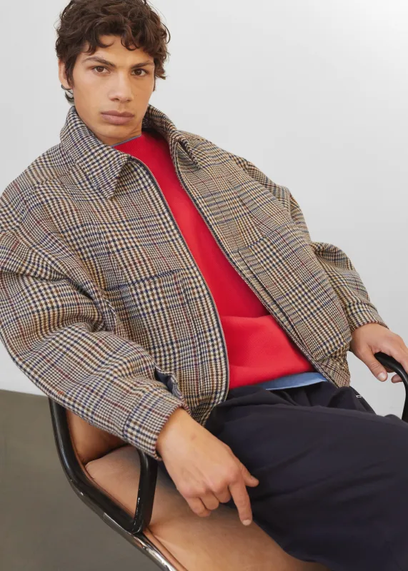 Felix Wool Jacket - Beige Glen Plaid made by Frankie Shop