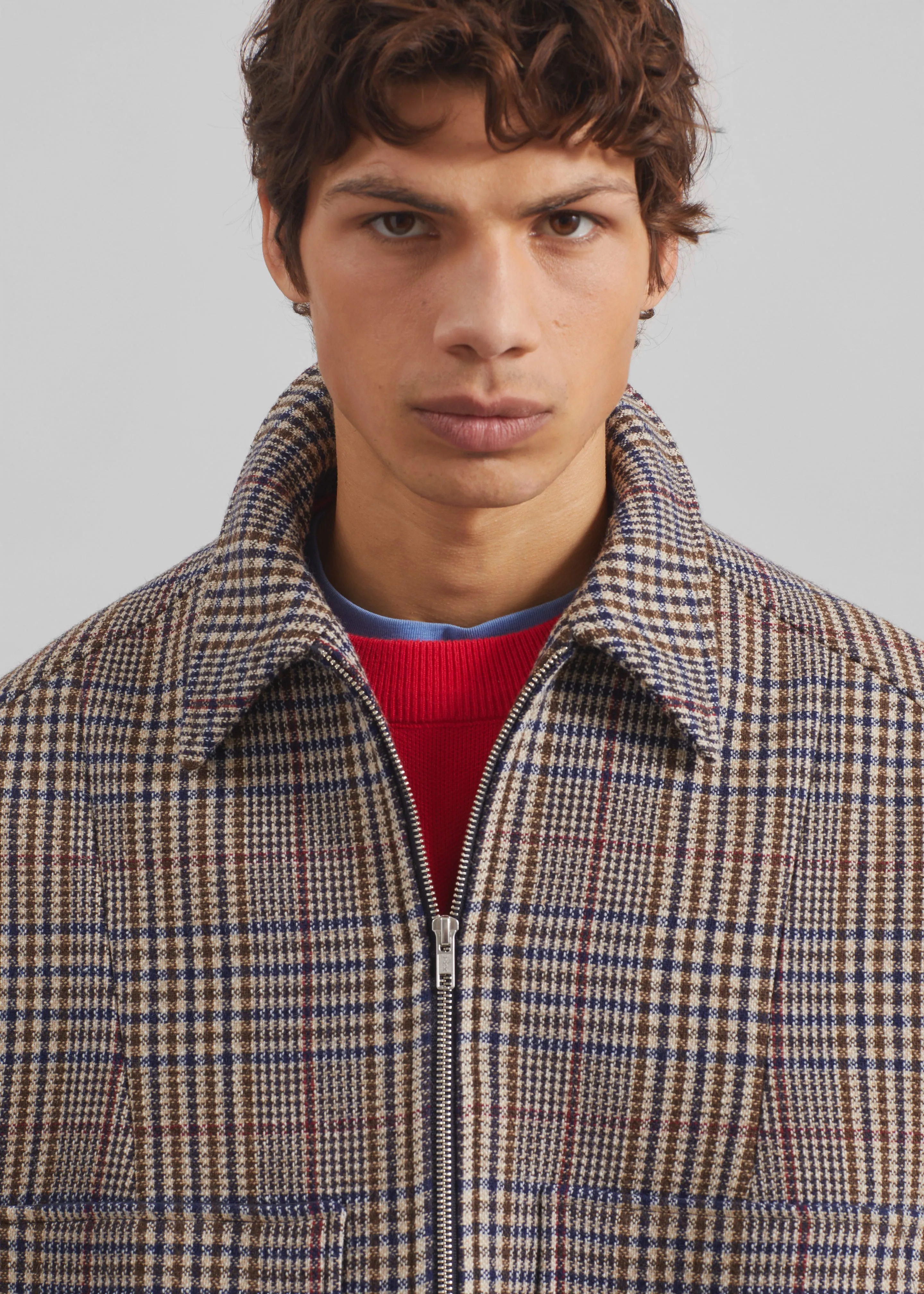 Felix Wool Jacket - Beige Glen Plaid sold by Frankie Shop product image thumbnail 4