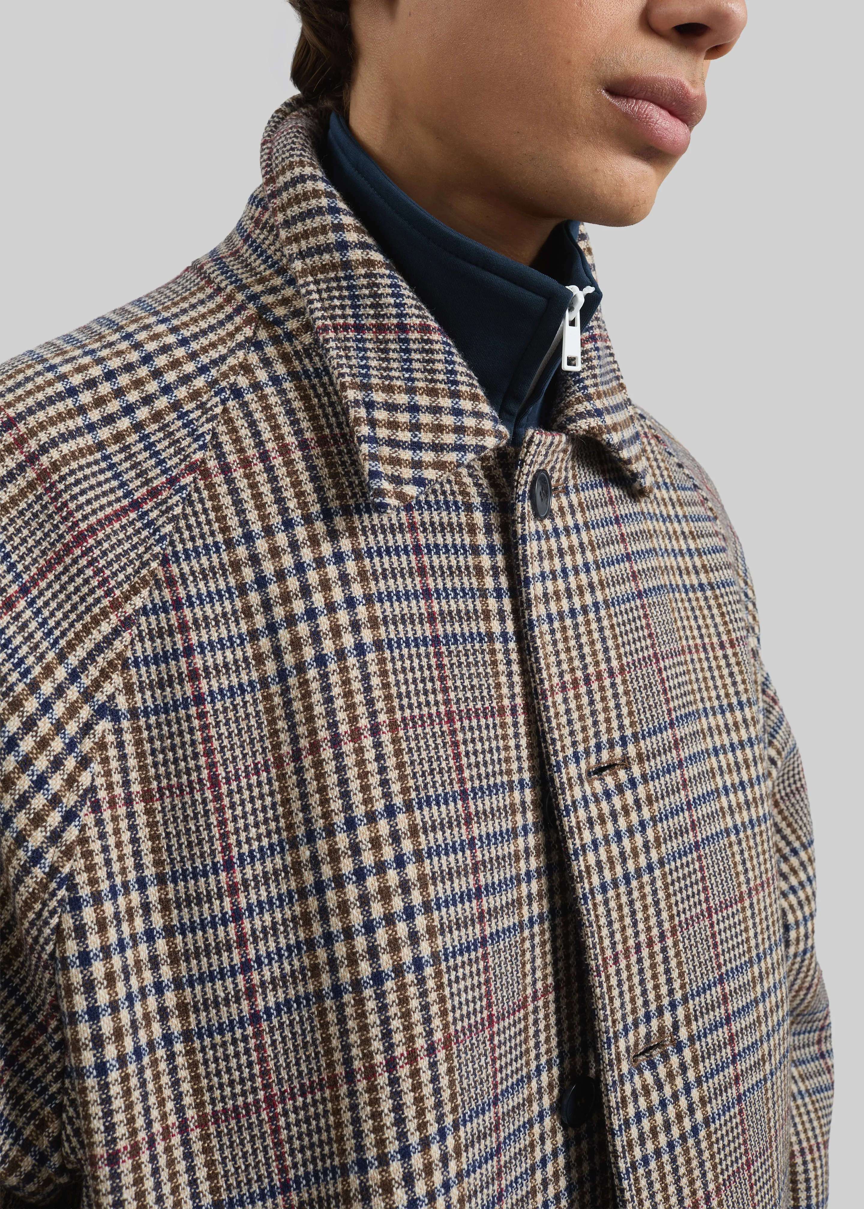 Emil Wool Trench - Beige Glen Plaid sold by Frankie Shop product image thumbnail 2