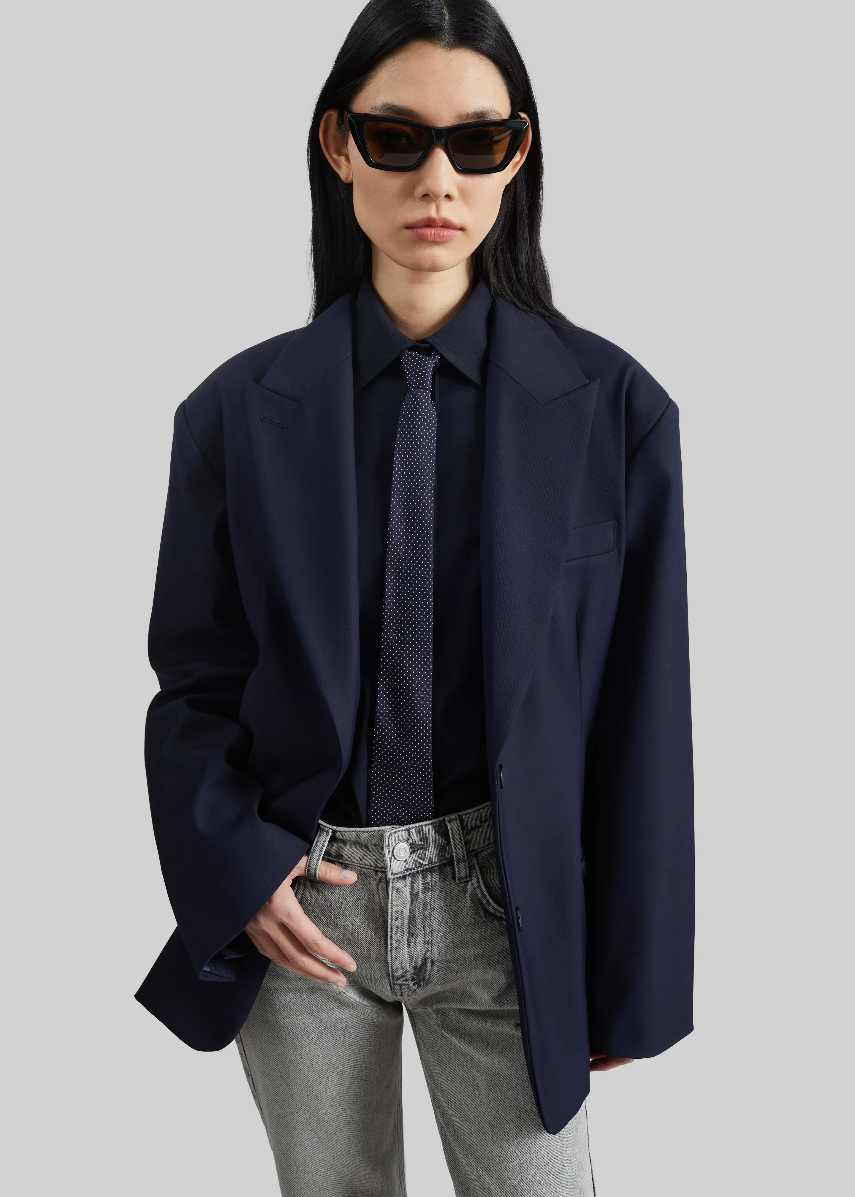 Canmore Double Vent Blazer - Navy sold by Frankie Shop product image thumbnail 3