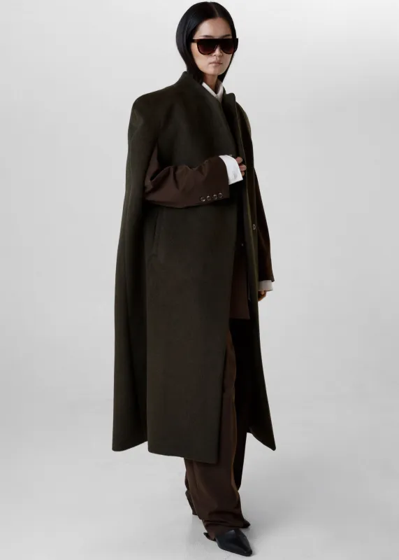 Roslev Cape Coat - Olive made by Frankie Shop