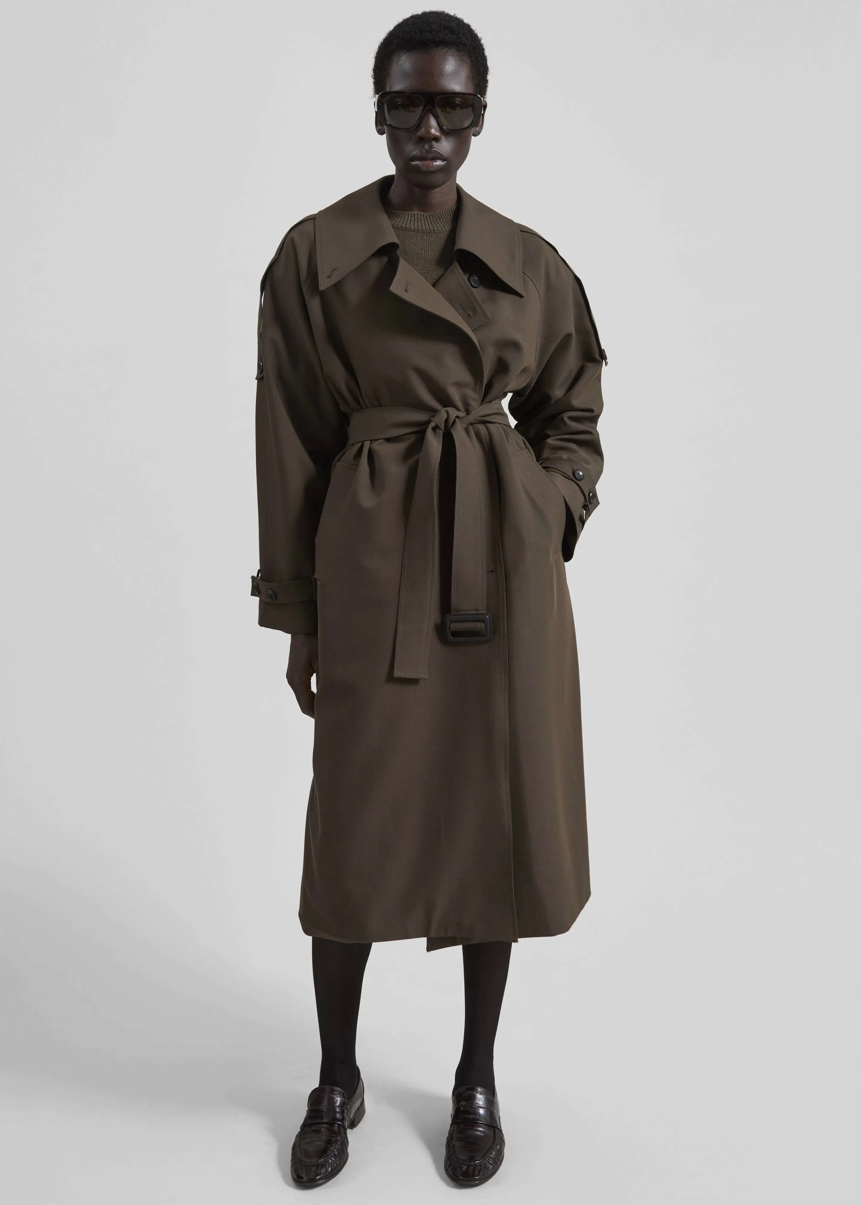 Dartford Trench Coat - Olive Brown sold by Frankie Shop product image thumbnail 3