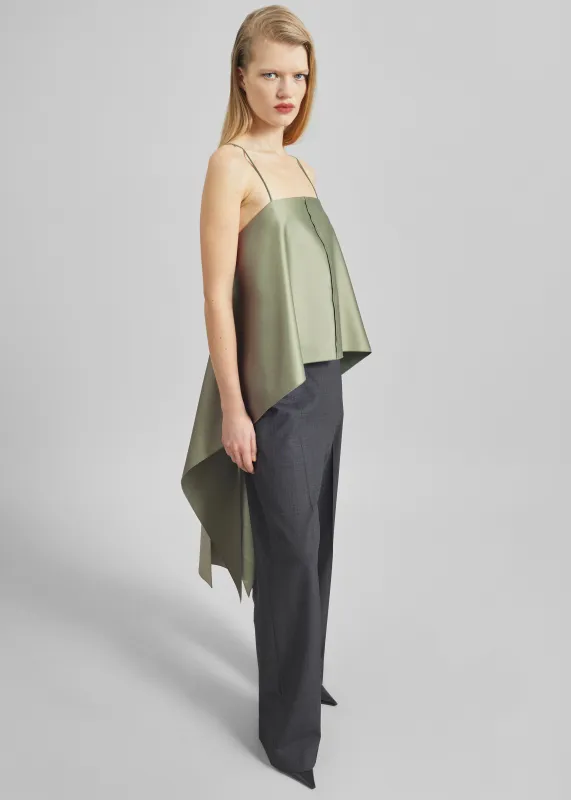 By Malene Birger Trinola Top - Deep Lichen Green made by By Malene Birger