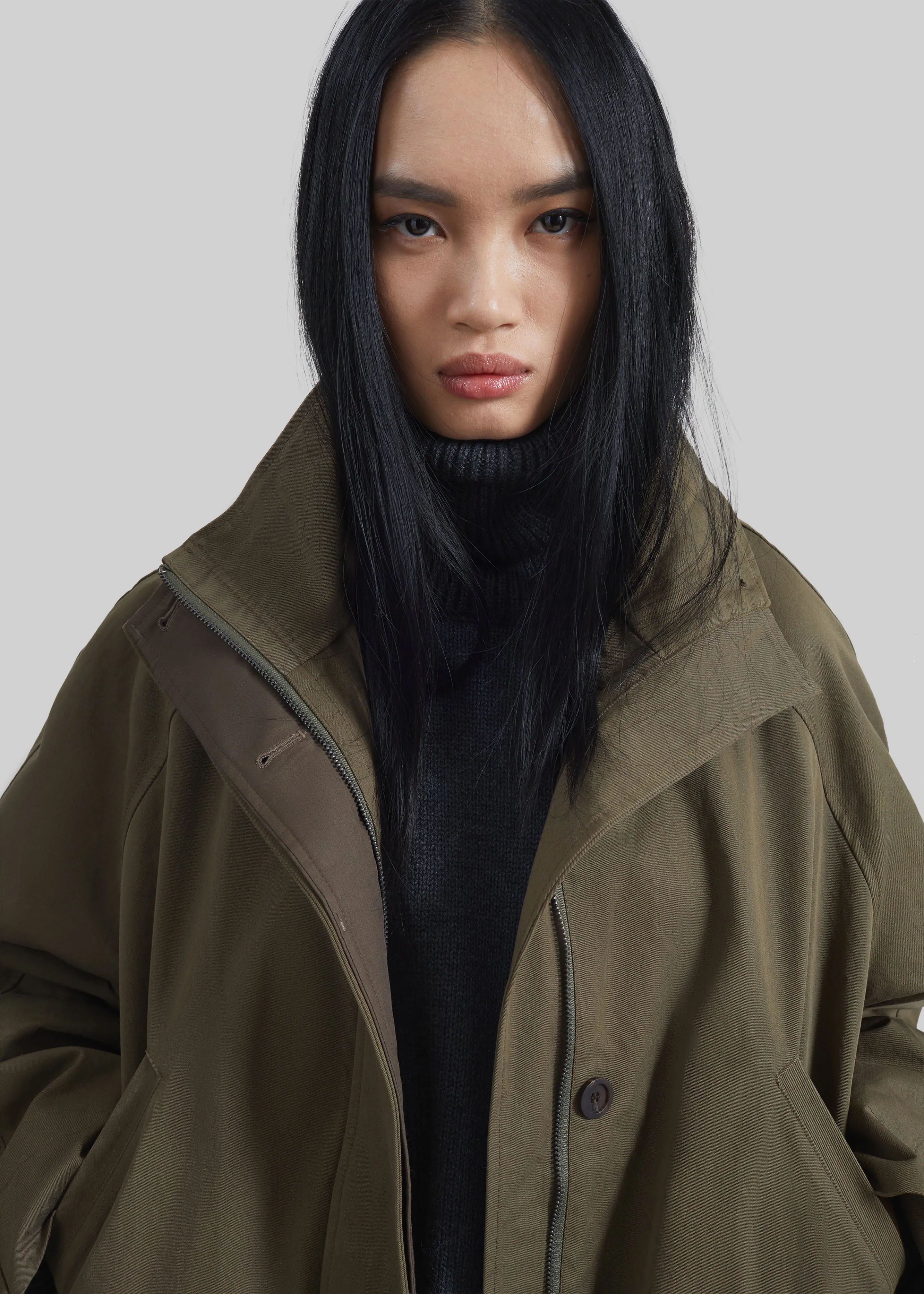 Alesie Drawstring Jacket - Olive Brown sold by Frankie Shop product image thumbnail 4