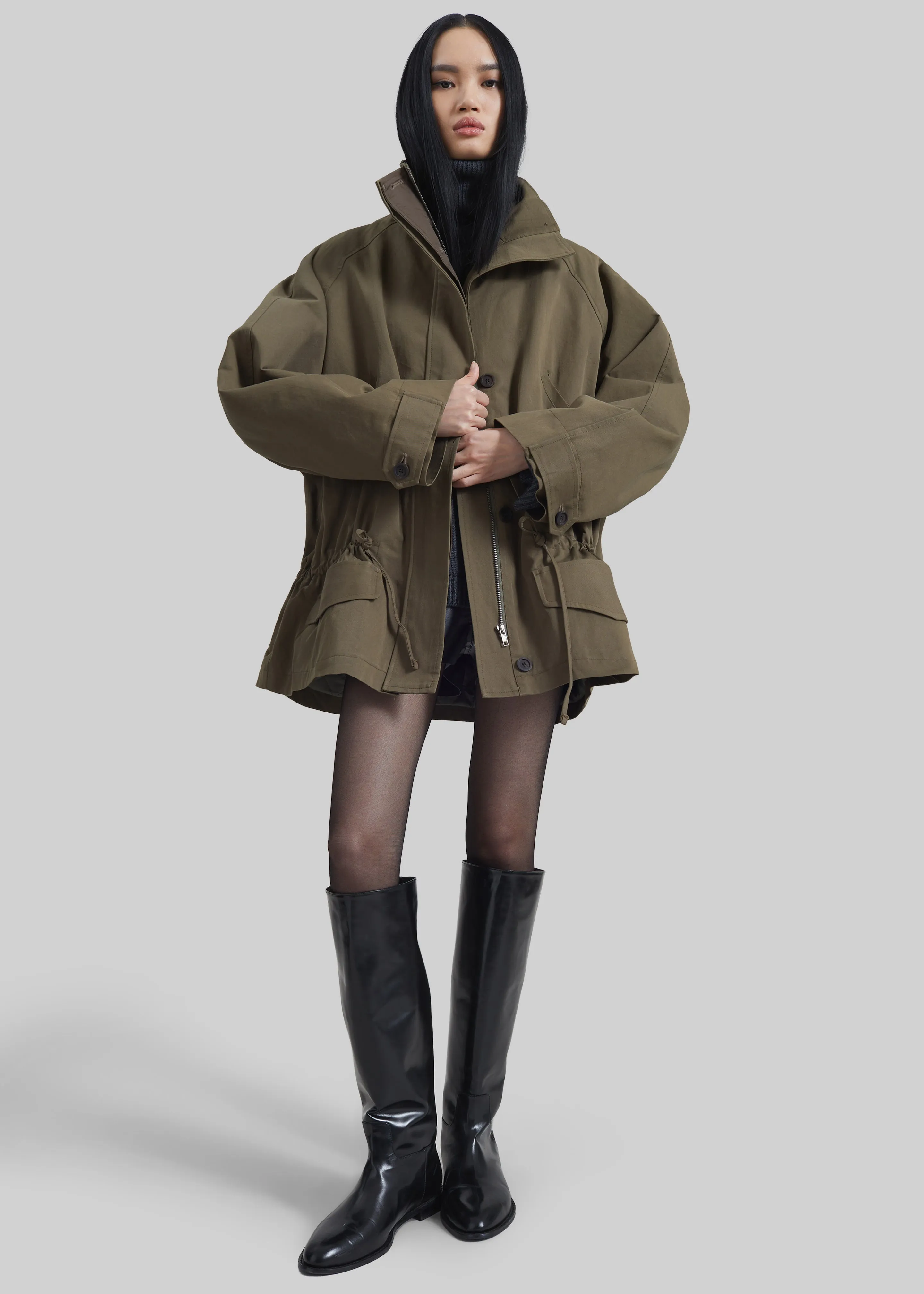 Alesie Drawstring Jacket - Olive Brown sold by Frankie Shop product image thumbnail 5