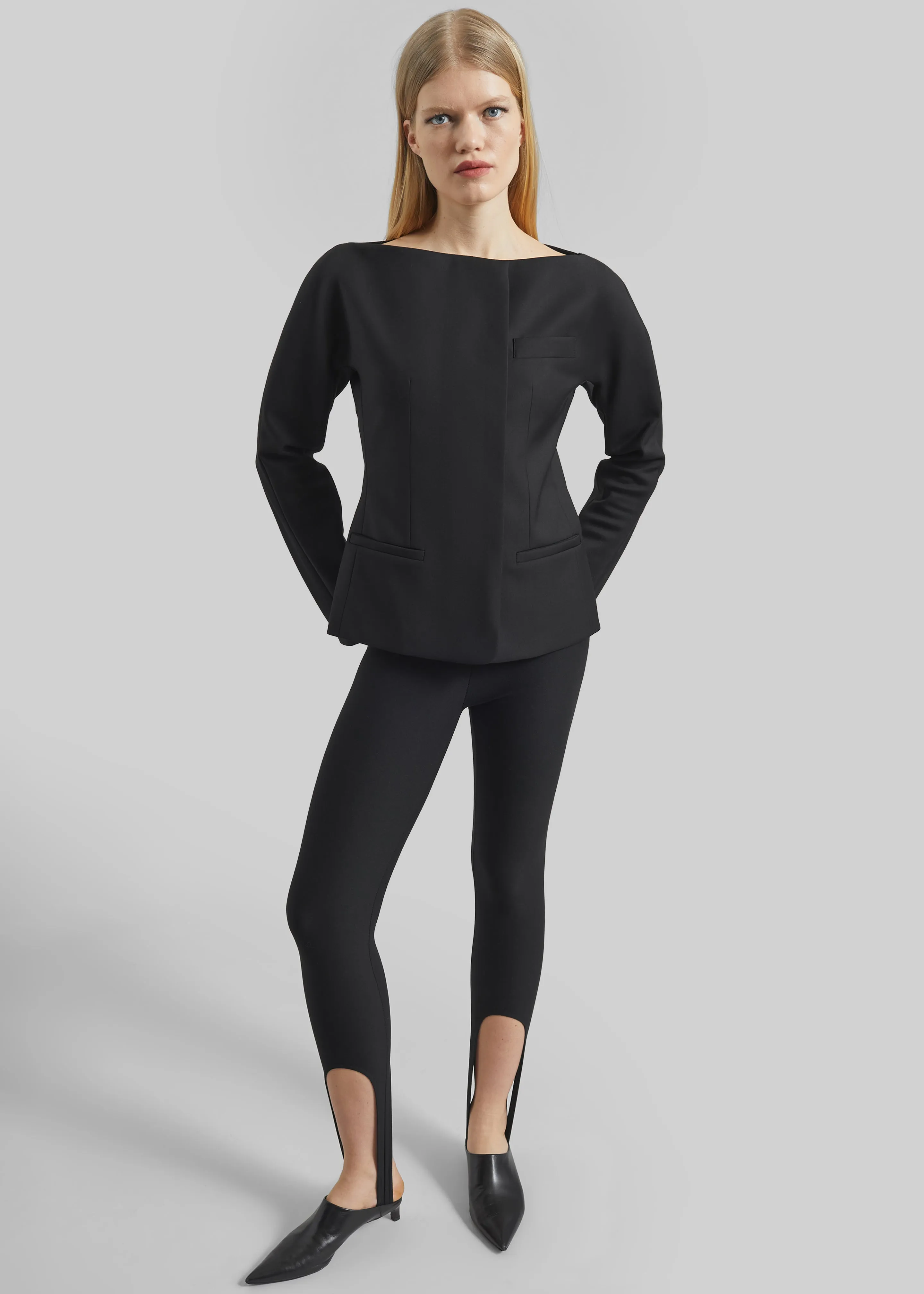 Troense Boatneck Tailored Blazer - Black sold by Frankie Shop product image thumbnail 3
