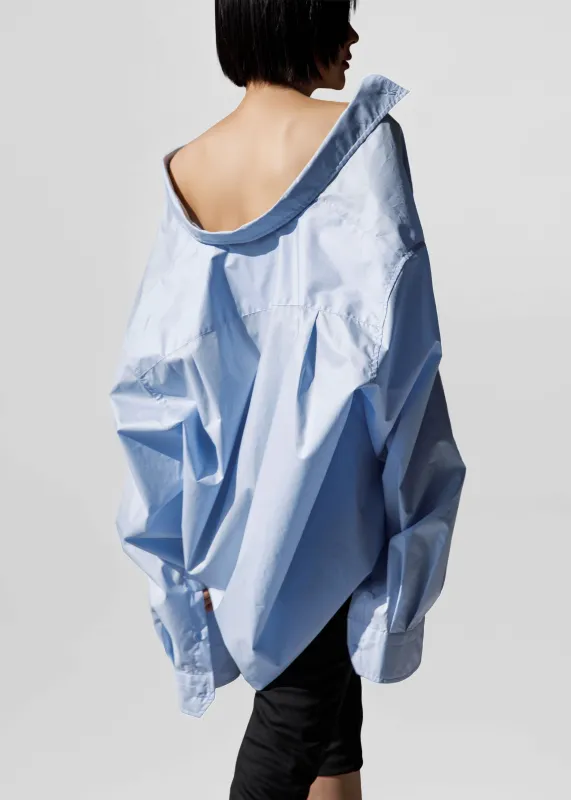 Revel Poplin Oversized Shirt - Sky Blue sold by Frankie Shop