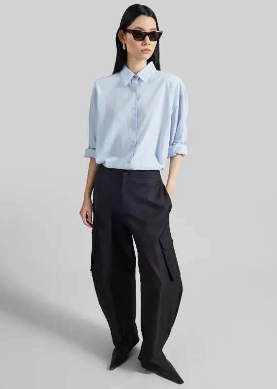 Geilo Barrel Leg Pants - Black made by Frankie Shop