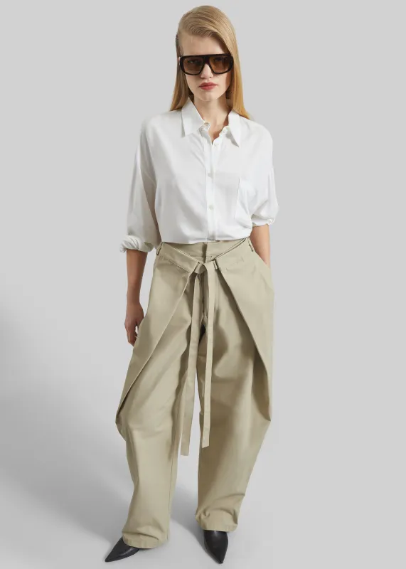 Darkpark Stella Tie-Front Pants - Taupe made by DARKPARK