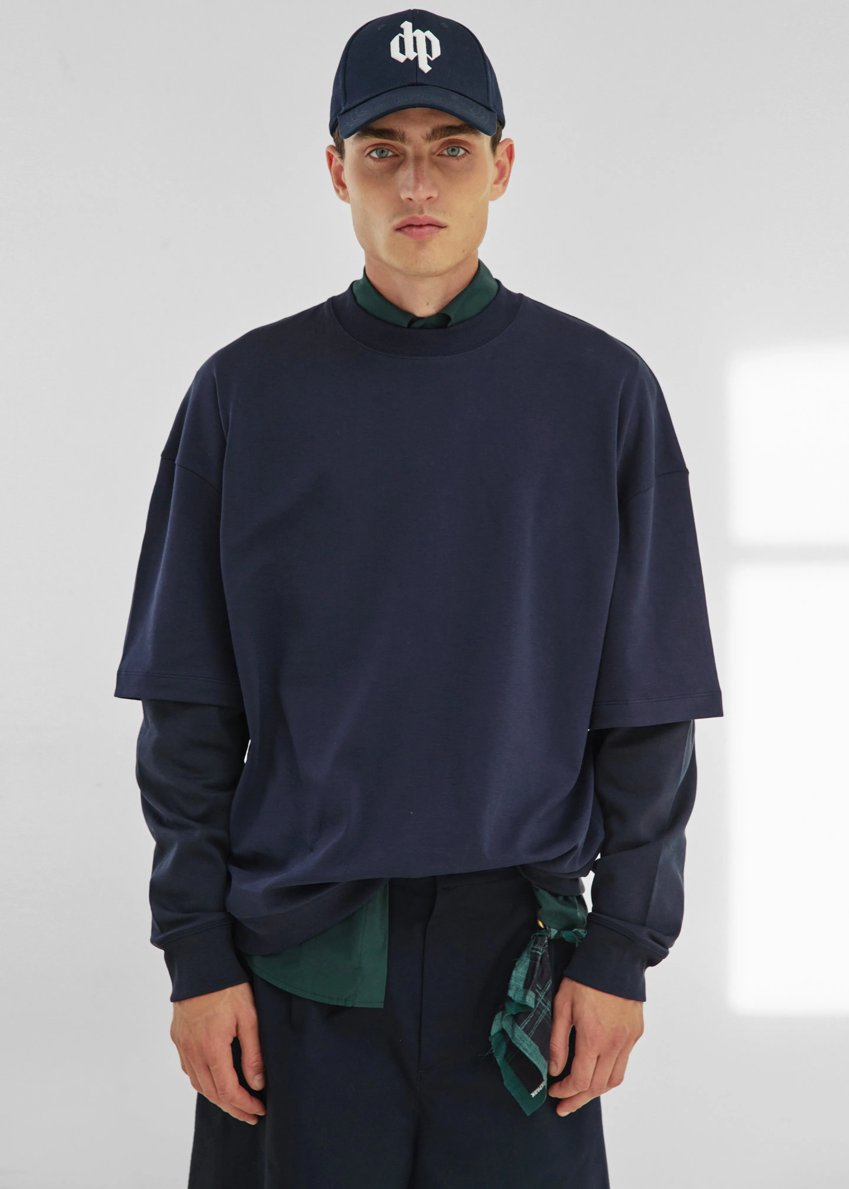 Darkpark Troy Double Sleeve Tee - Blue Navy sold by Frankie Shop