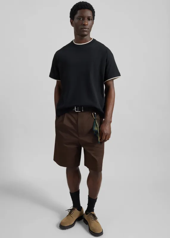 Darkpark Denis Wide-Leg Shorts - Dark Brown made by DARKPARK