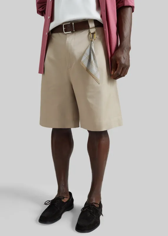 Darkpark Denis Wide-Leg Shorts - Taupe made by DARKPARK