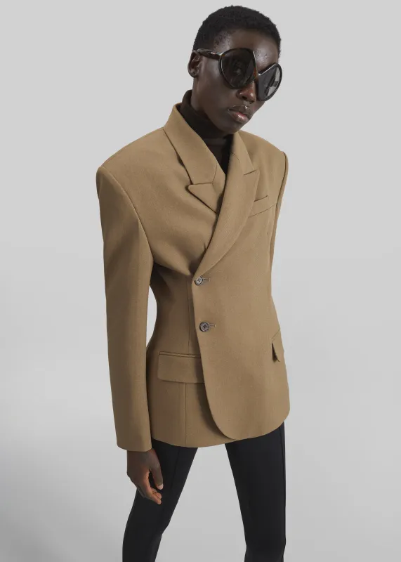 Blerick Crossover Blazer - Camel made by Frankie Shop