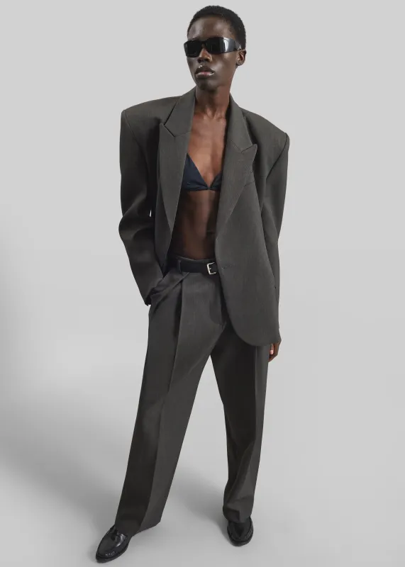 Blerick Belted Trousers - Dark Grey sold by Frankie Shop