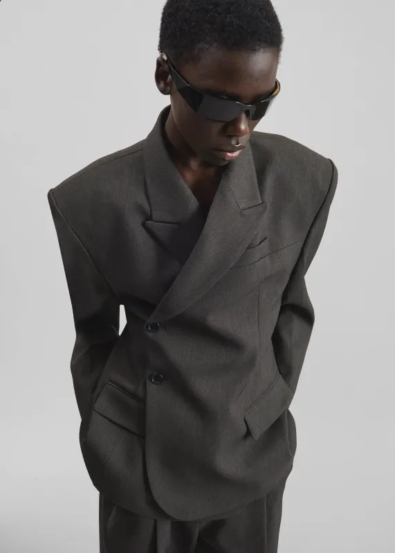 Blerick Crossover Blazer - Dark Grey made by Frankie Shop