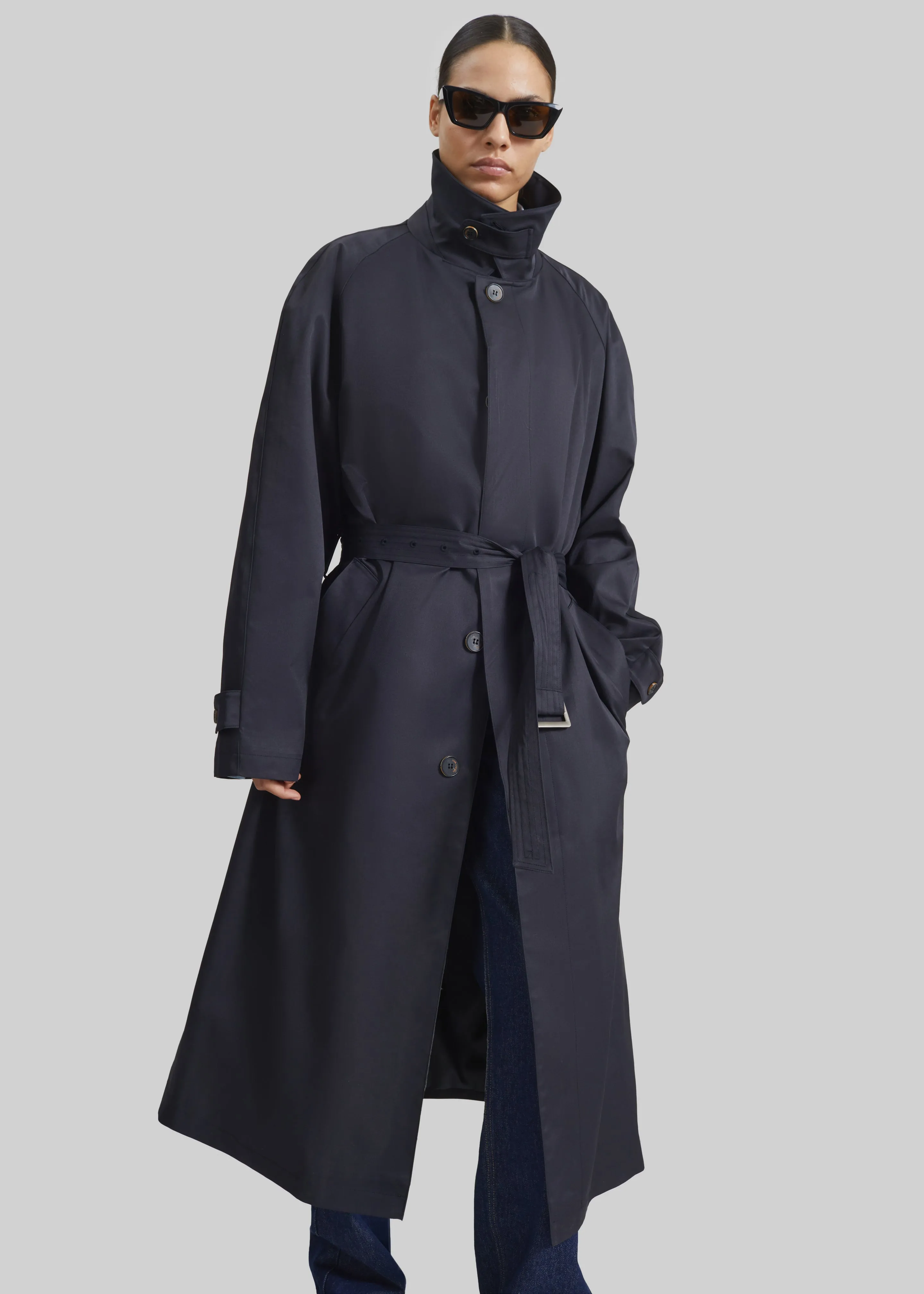 Berlare Trench Coat - Dark Navy sold by Frankie Shop product image thumbnail 2
