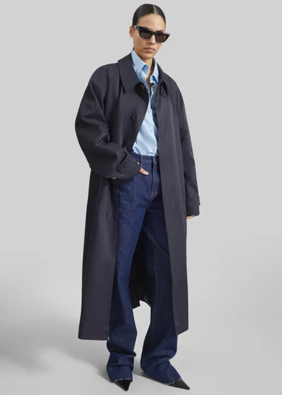Berlare Trench Coat - Dark Navy made by Frankie Shop