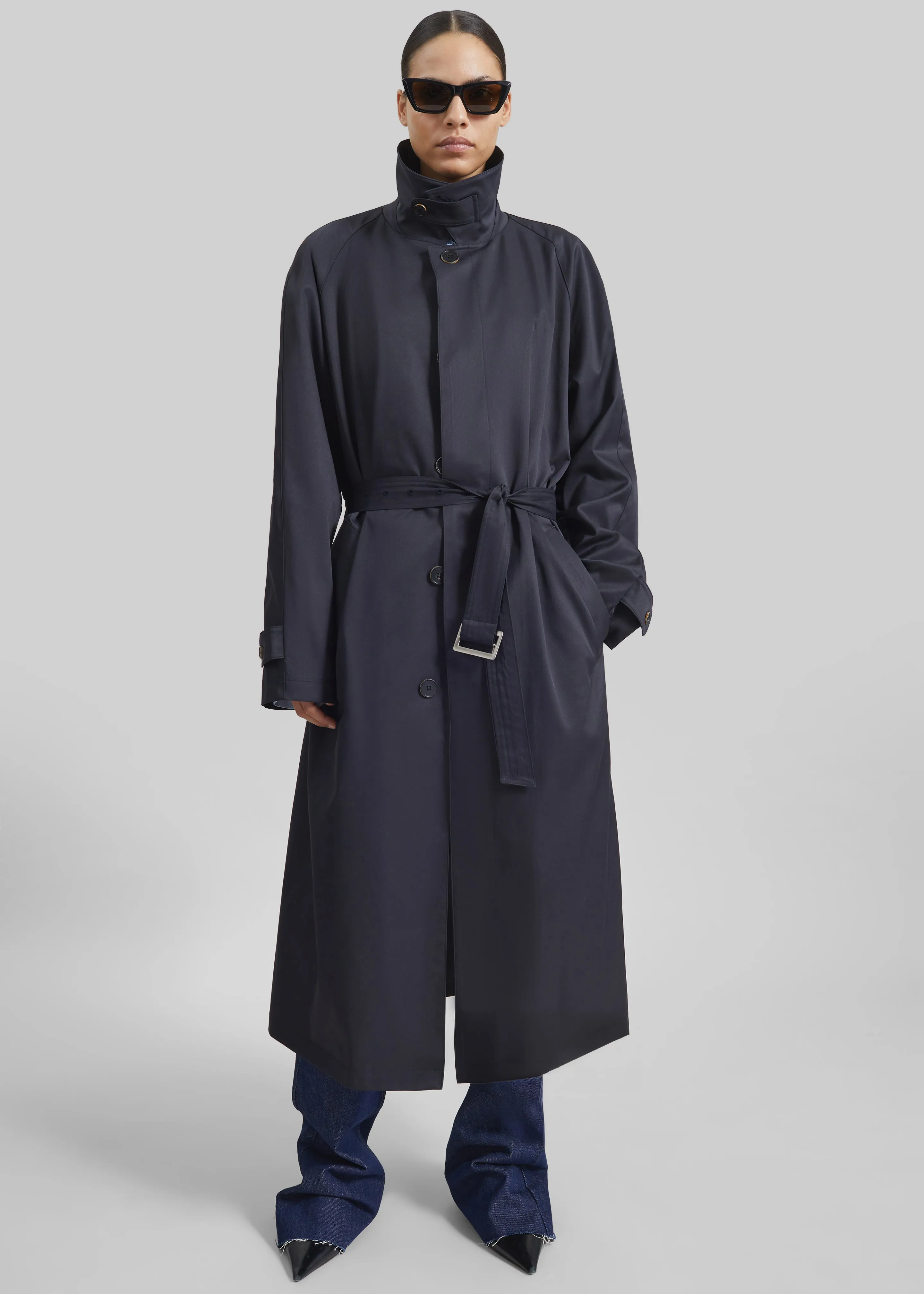 Berlare Trench Coat - Dark Navy sold by Frankie Shop product image thumbnail 4