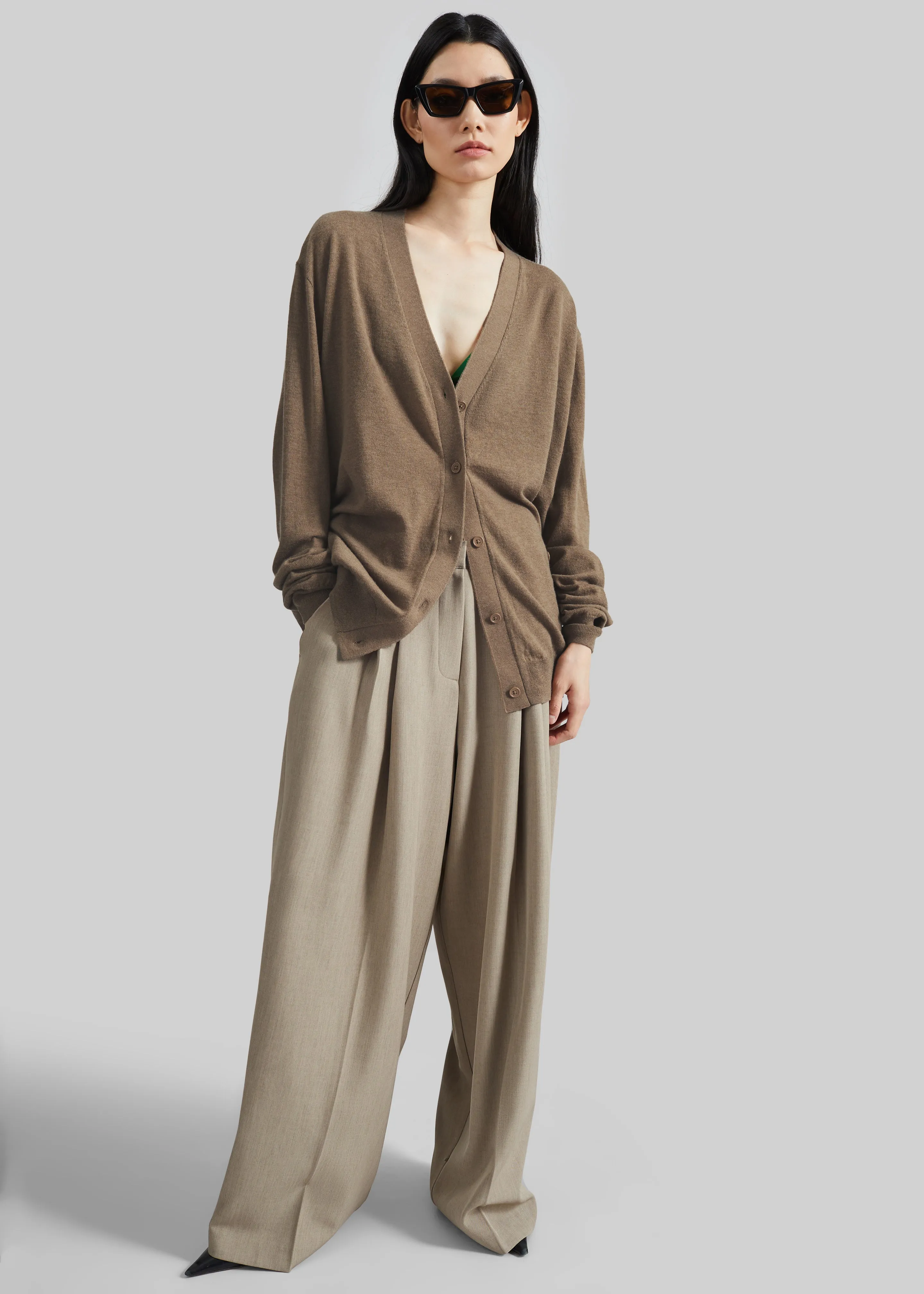 Venlo Pleated Trousers - Beige sold by Frankie Shop product image thumbnail 4