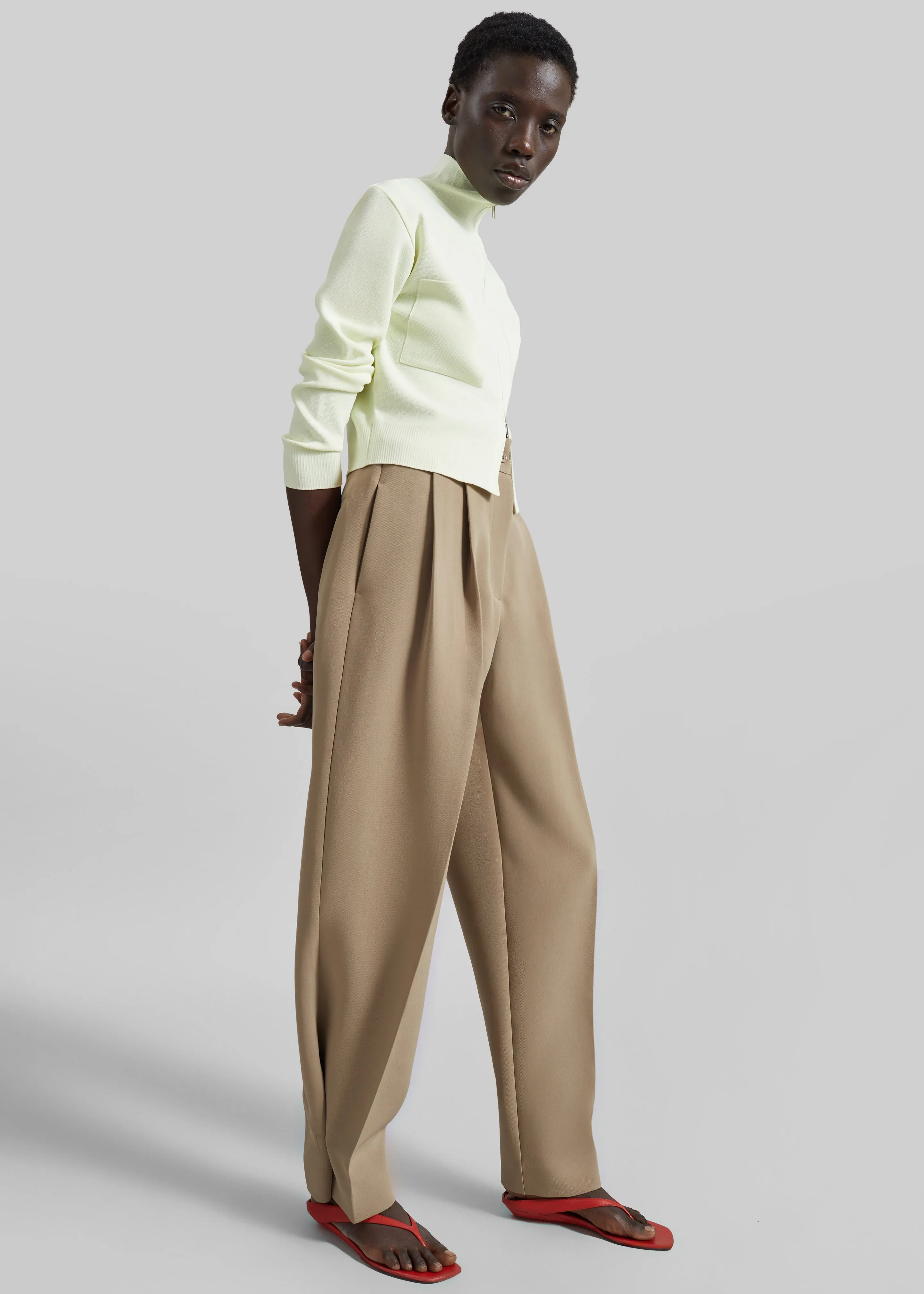 Doyer Pleated Trousers - Beige sold by Frankie Shop product image thumbnail 5