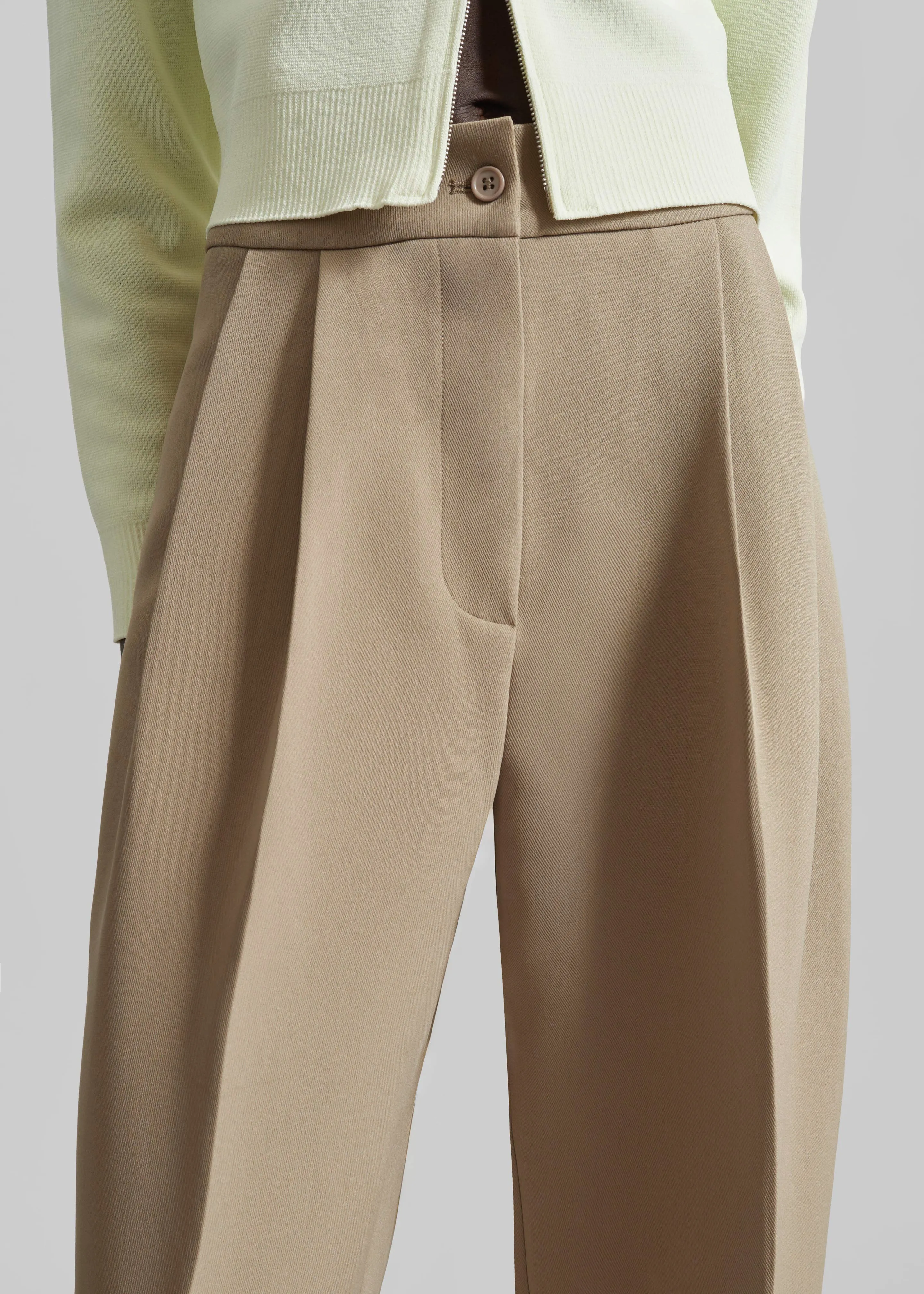 Doyer Pleated Trousers - Beige sold by Frankie Shop product image thumbnail 4