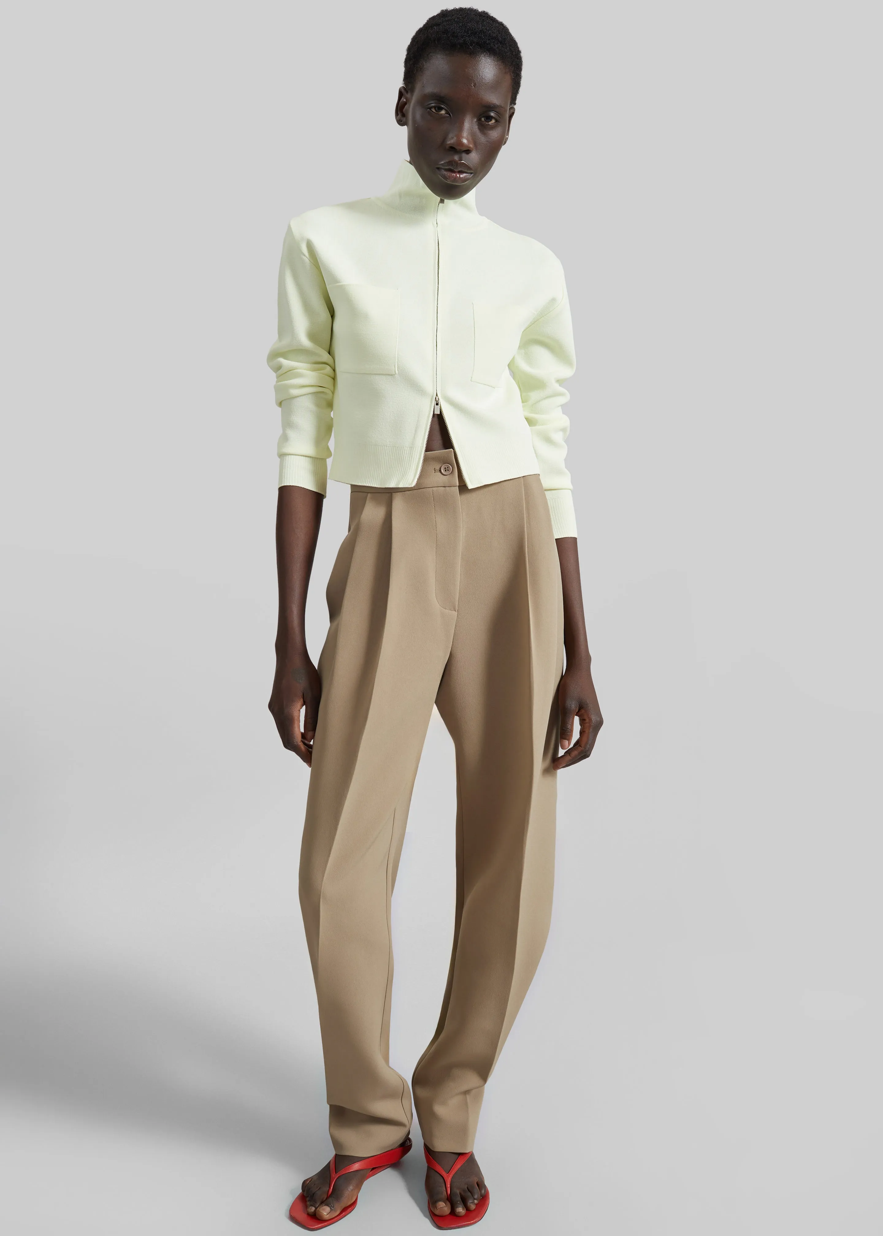Doyer Pleated Trousers - Beige sold by Frankie Shop