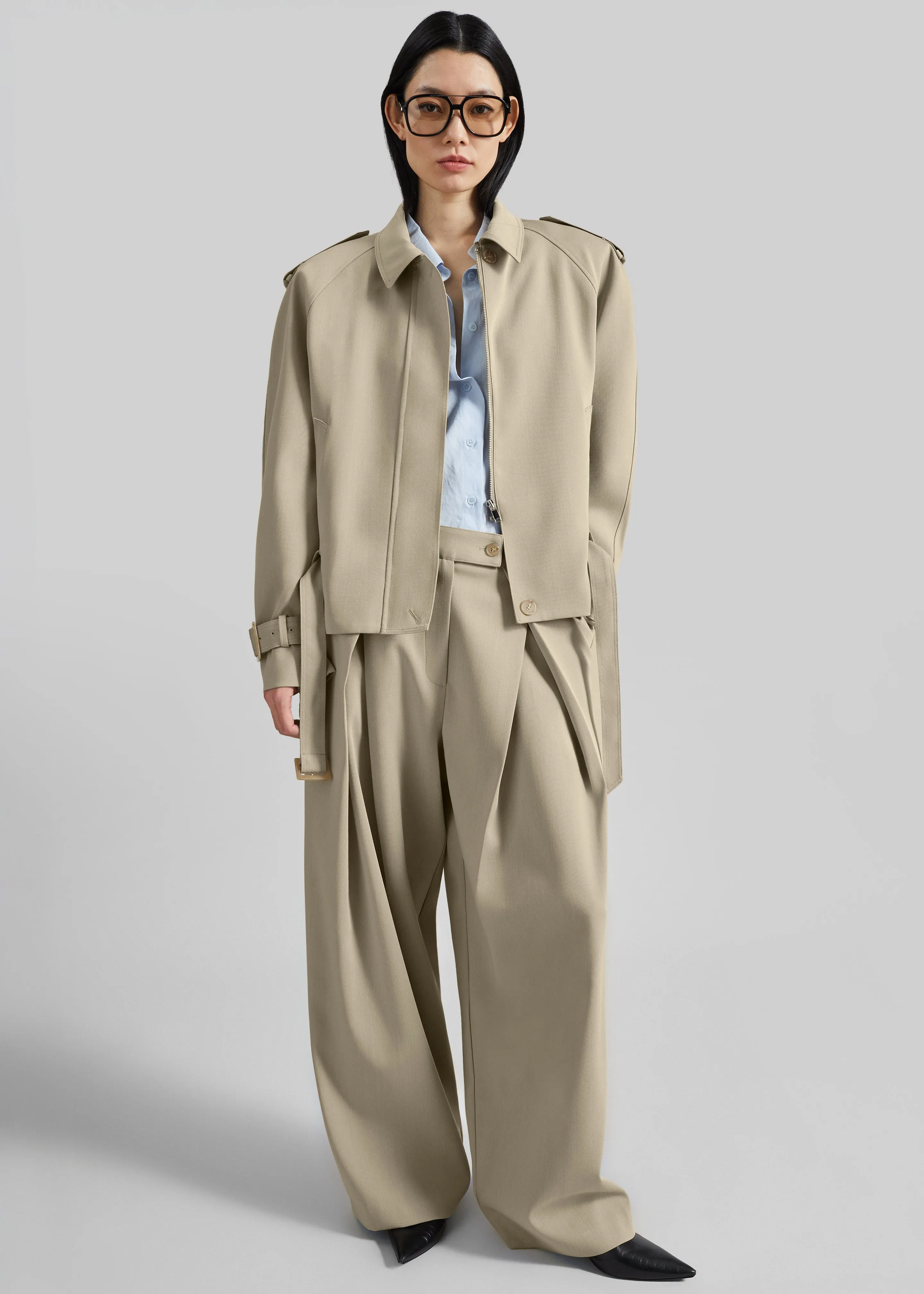 Avray Pleated Trousers - Beige sold by Frankie Shop product image thumbnail 2