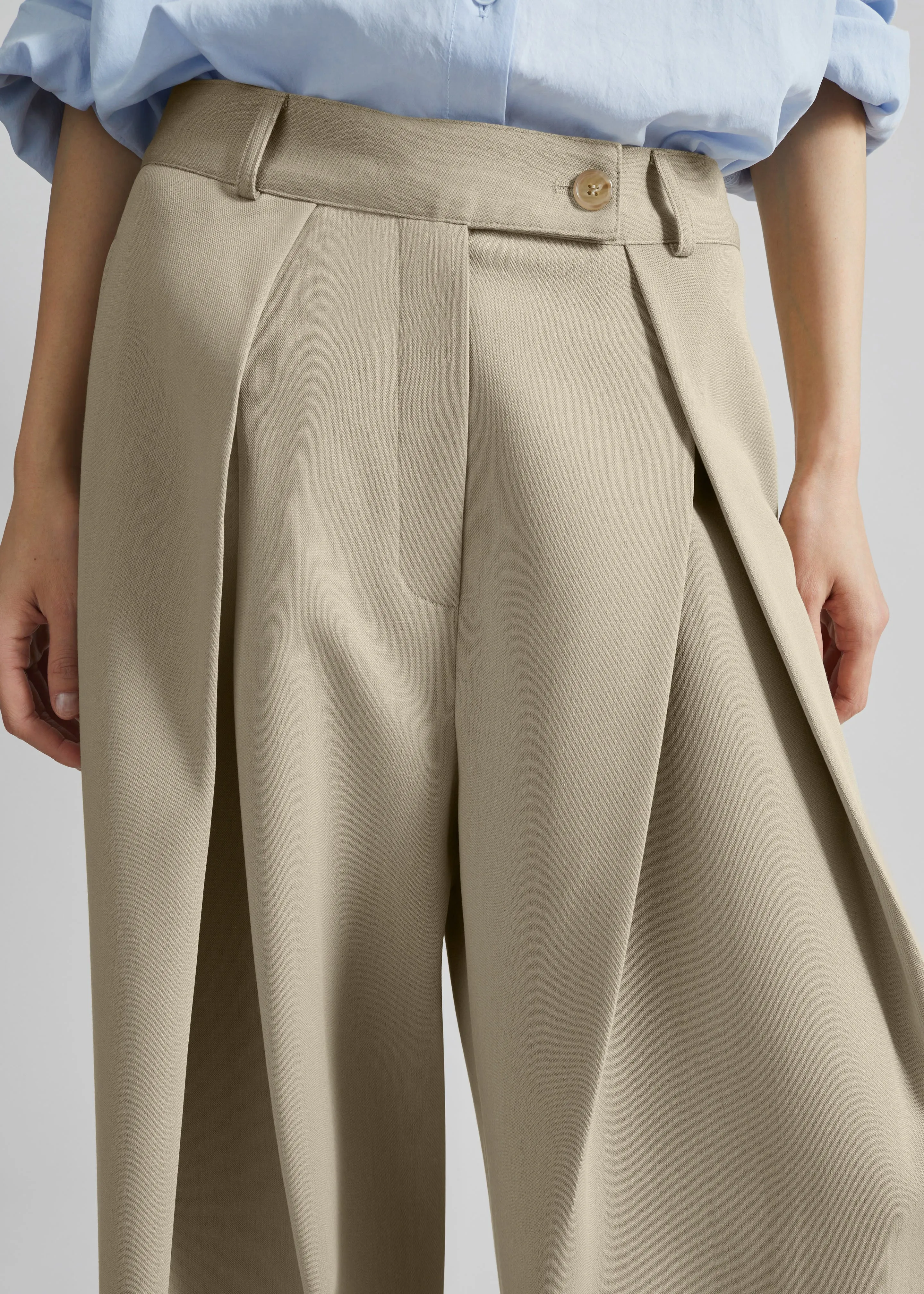 Avray Pleated Trousers - Beige sold by Frankie Shop product image thumbnail 3