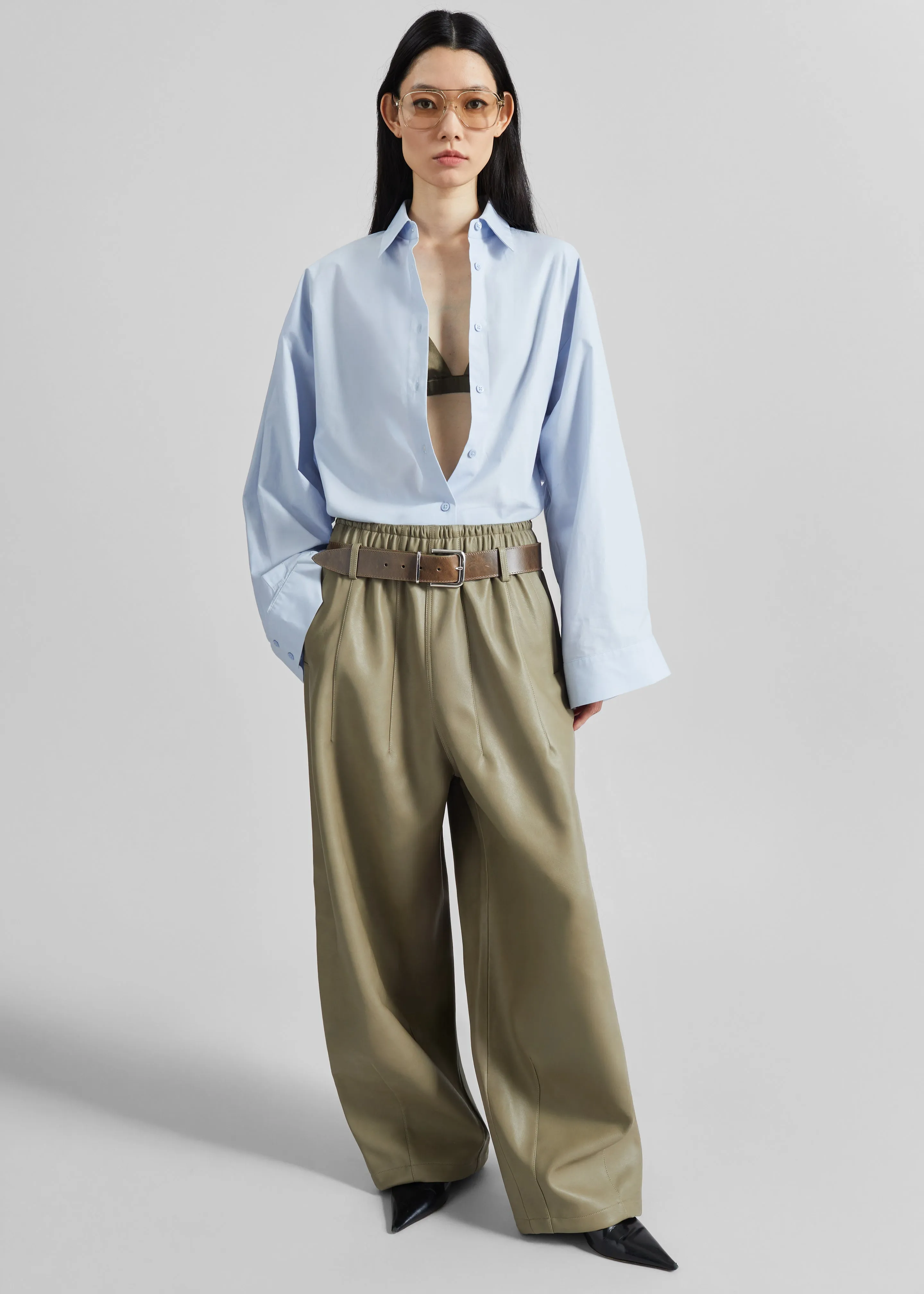 Tila Wide Sleeve Shirt - Light Blue sold by Frankie Shop product image thumbnail 4