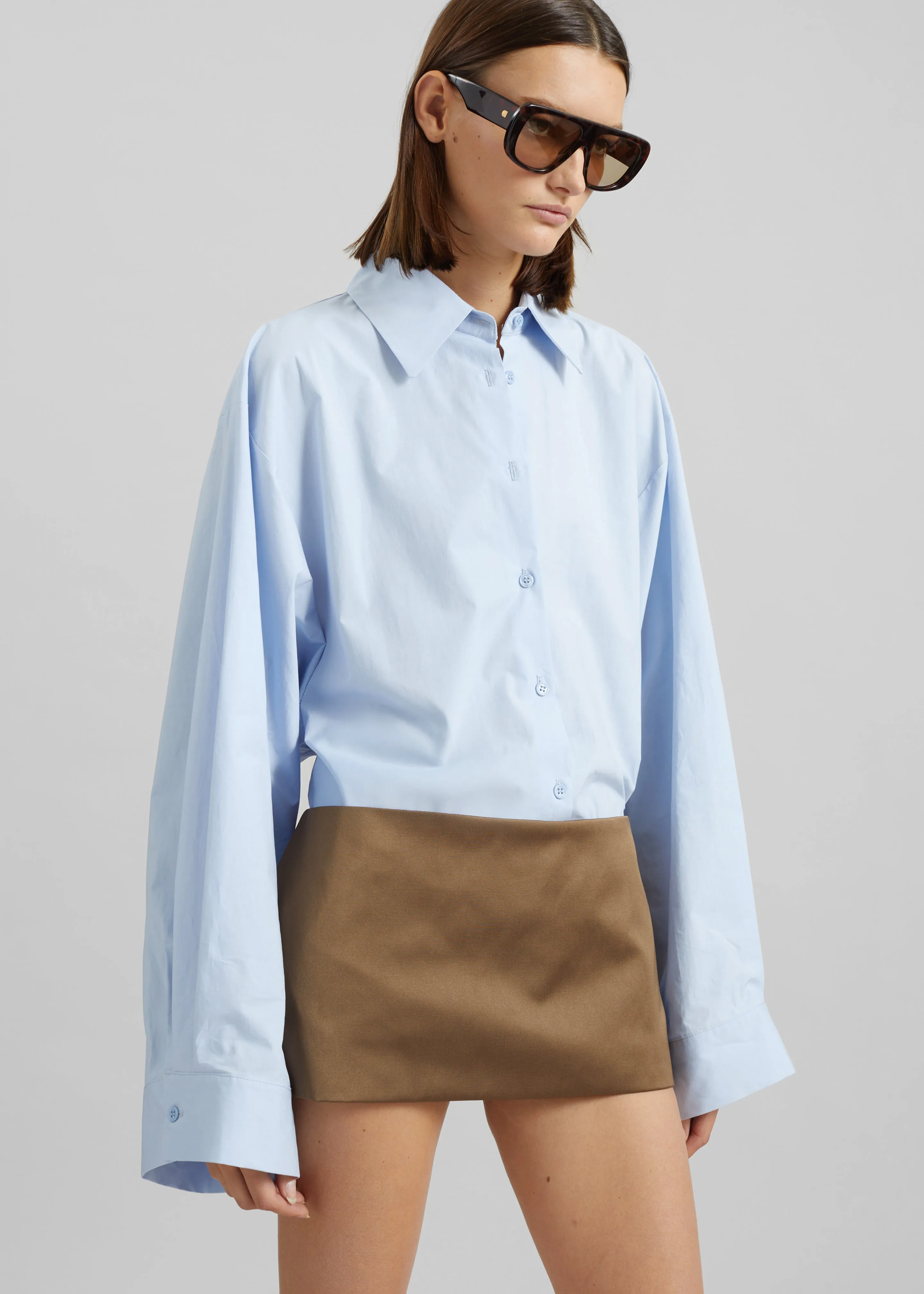 Tila Wide Sleeve Shirt - Light Blue sold by Frankie Shop product image thumbnail 5