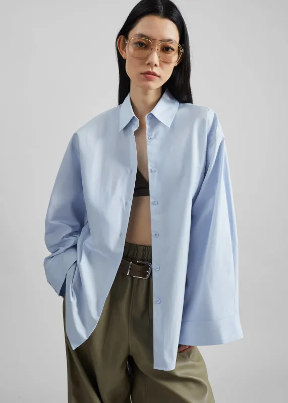 Tila Wide Sleeve Shirt - Light Blue sold by Frankie Shop