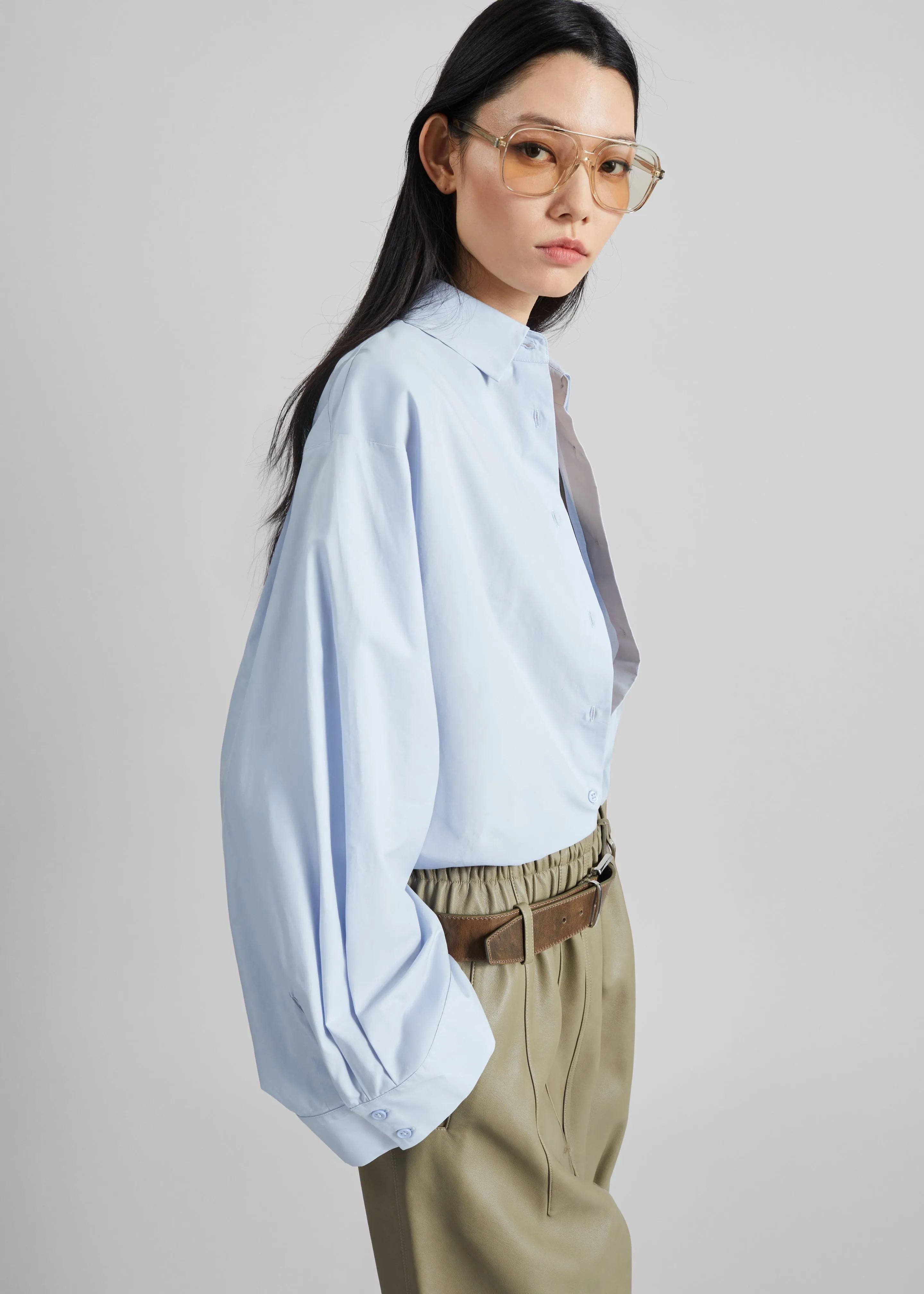 Tila Wide Sleeve Shirt - Light Blue sold by Frankie Shop product image thumbnail 3