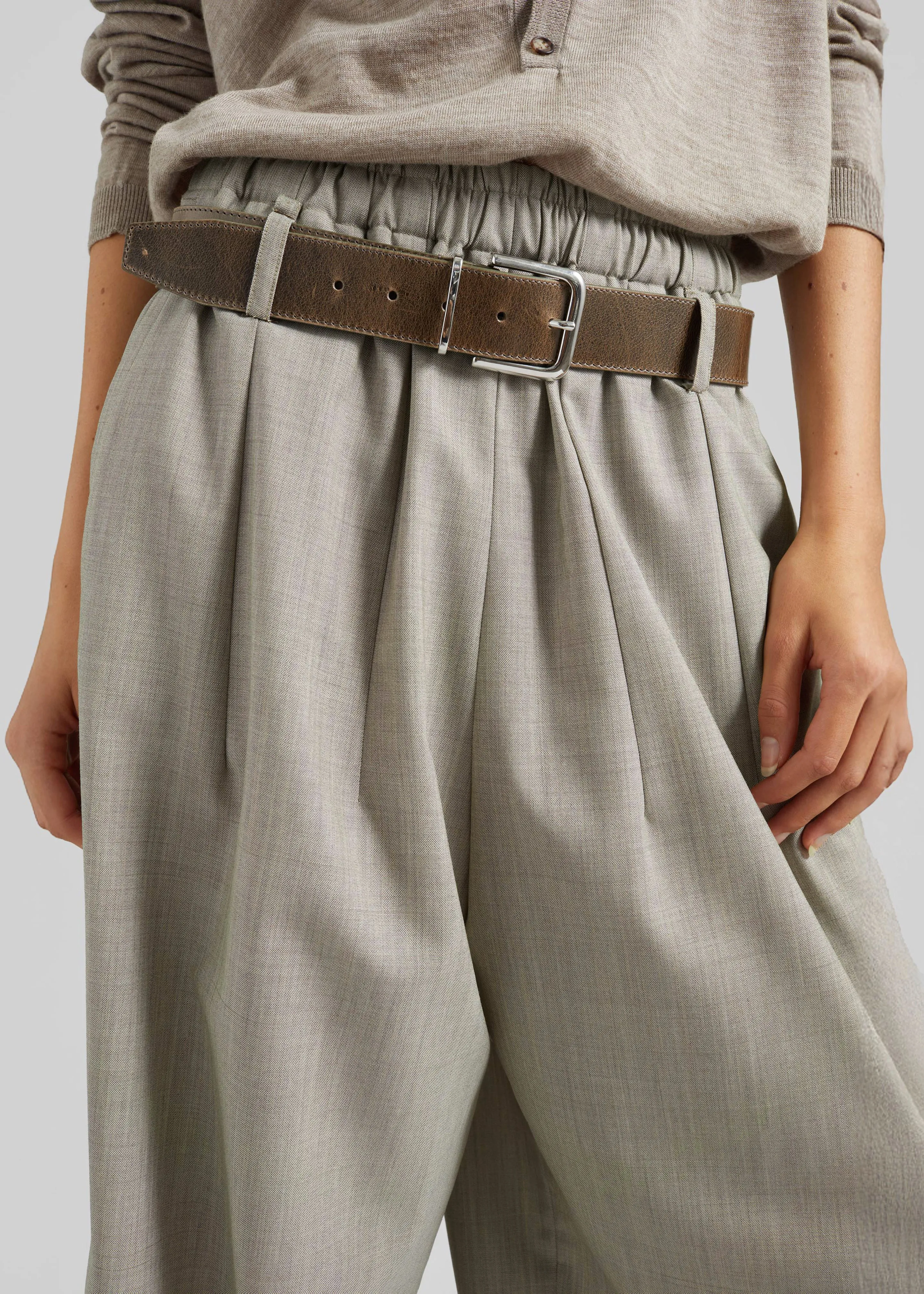 Oakdale Track Pants - Beige Melange sold by Frankie Shop product image thumbnail 4