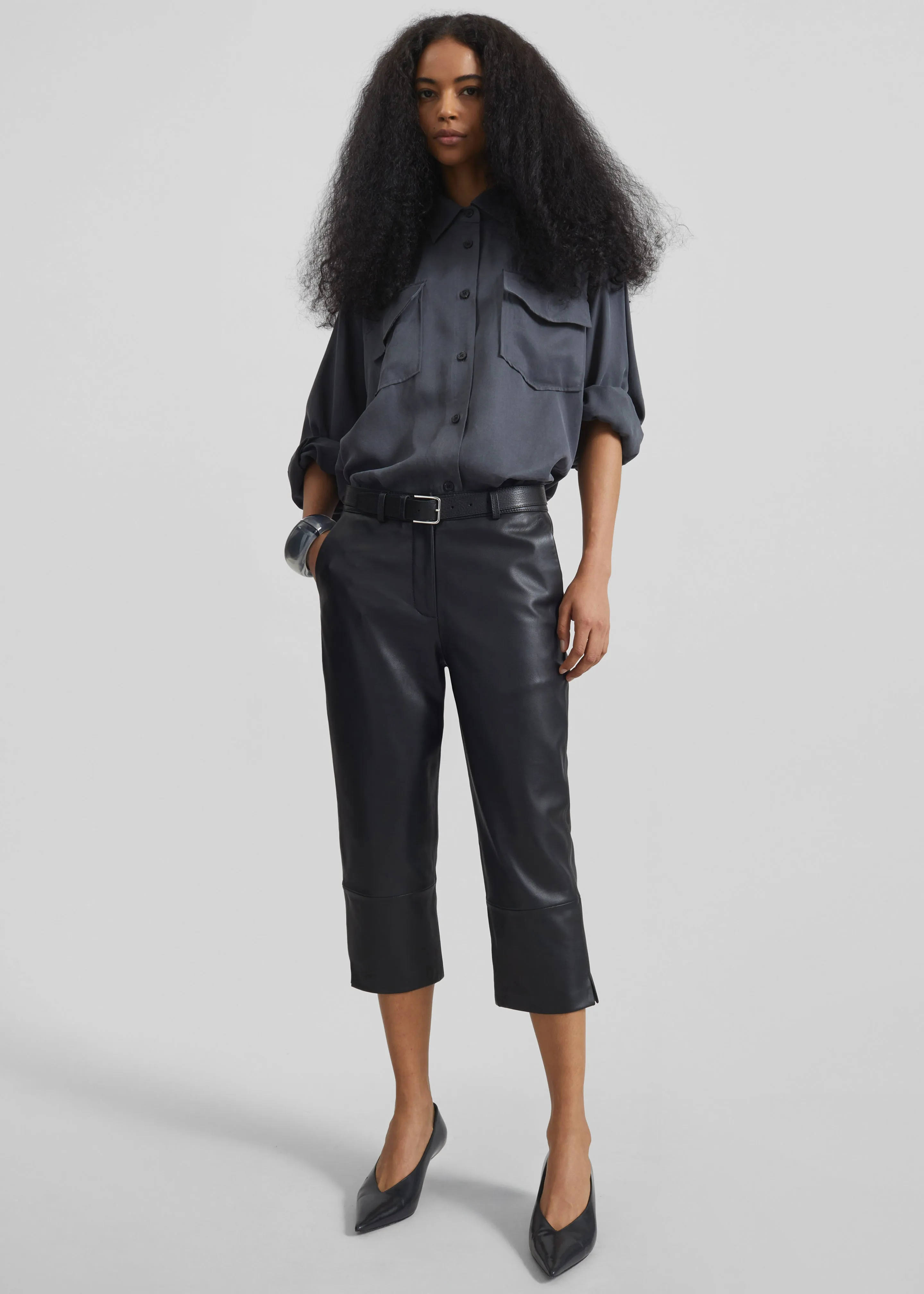 Lior Leather Capri Pants - Black sold by Frankie Shop product image thumbnail 4