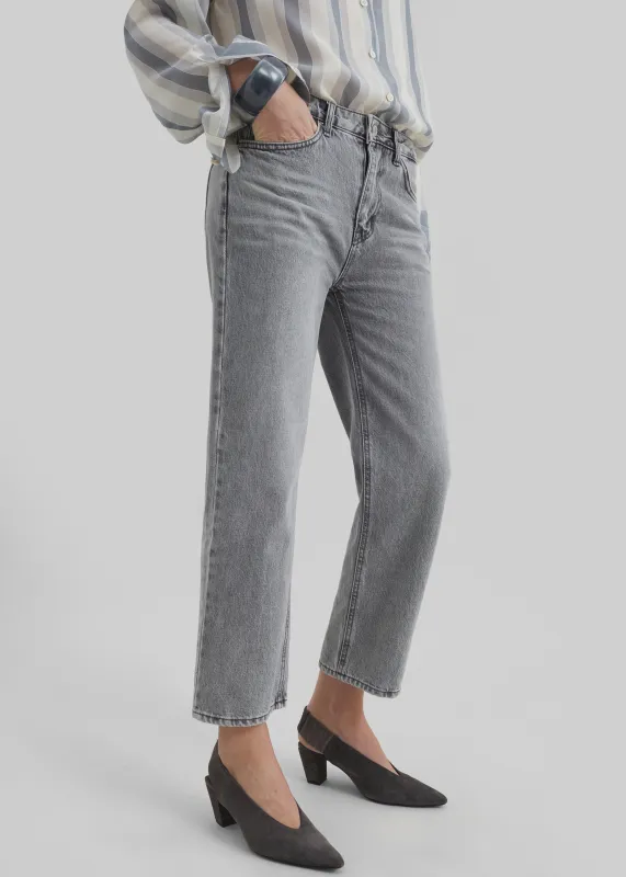 Cig Straight Jeans - Grey Wash made by Frankie Shop