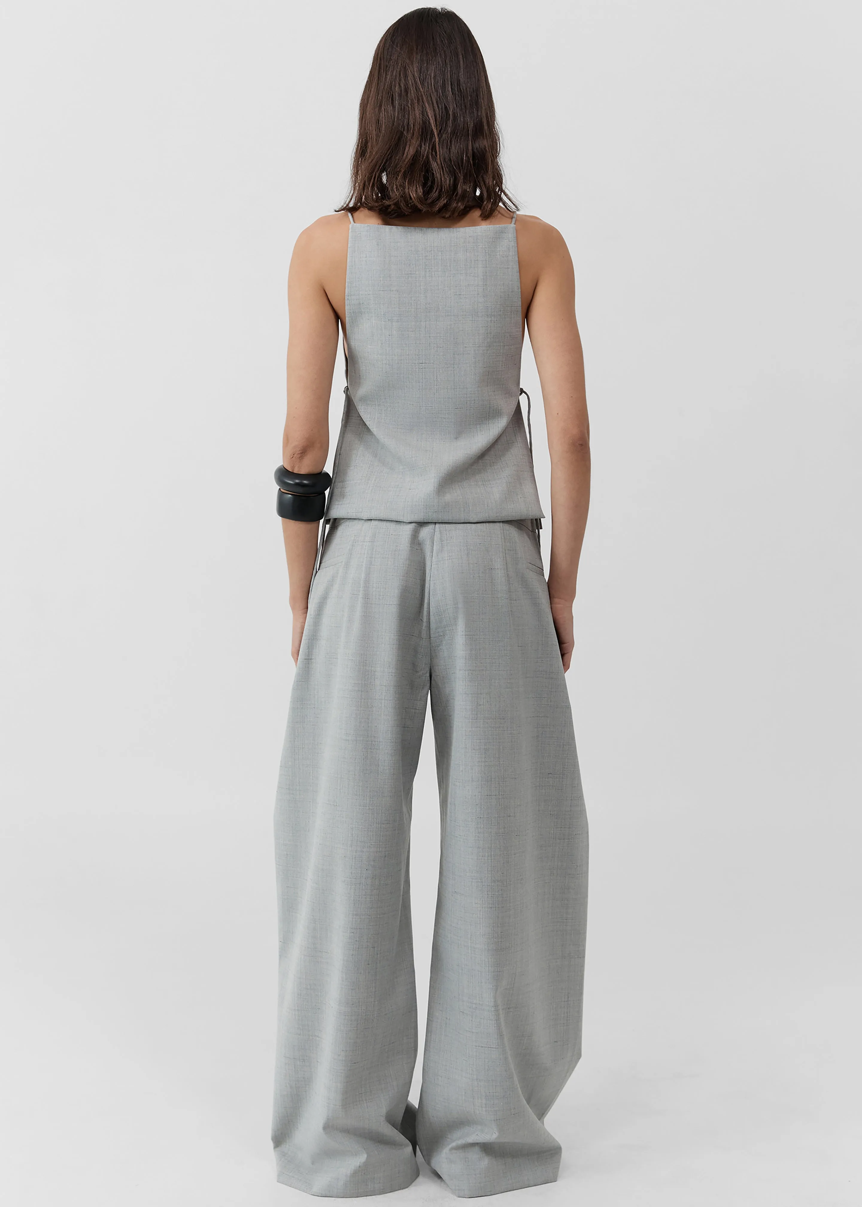 St. Agni Square Side Tie Top - Concrete sold by Frankie Shop product image thumbnail 5