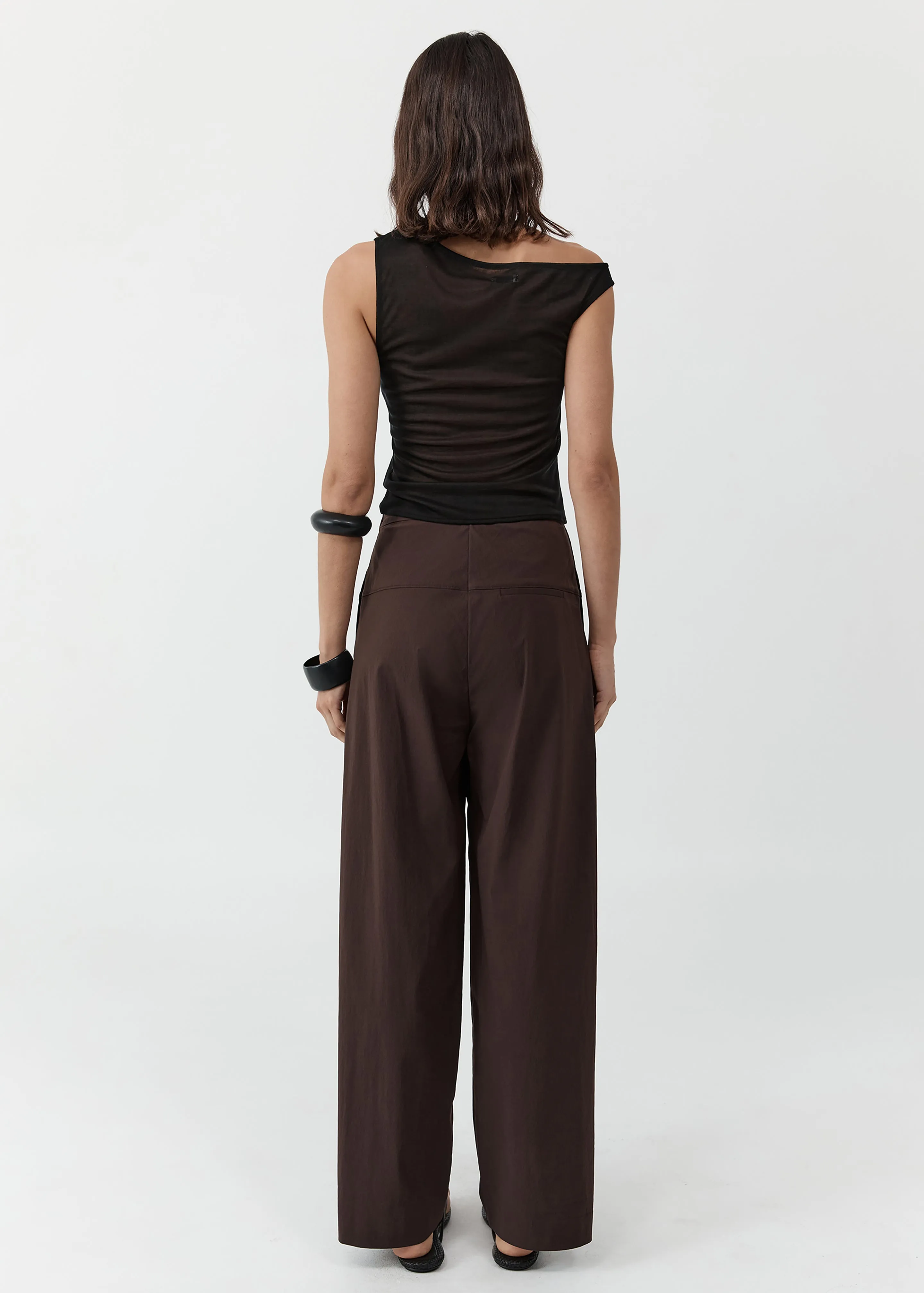 St. Agni Relaxed Pleat Pants - Bark sold by Frankie Shop product image thumbnail 3