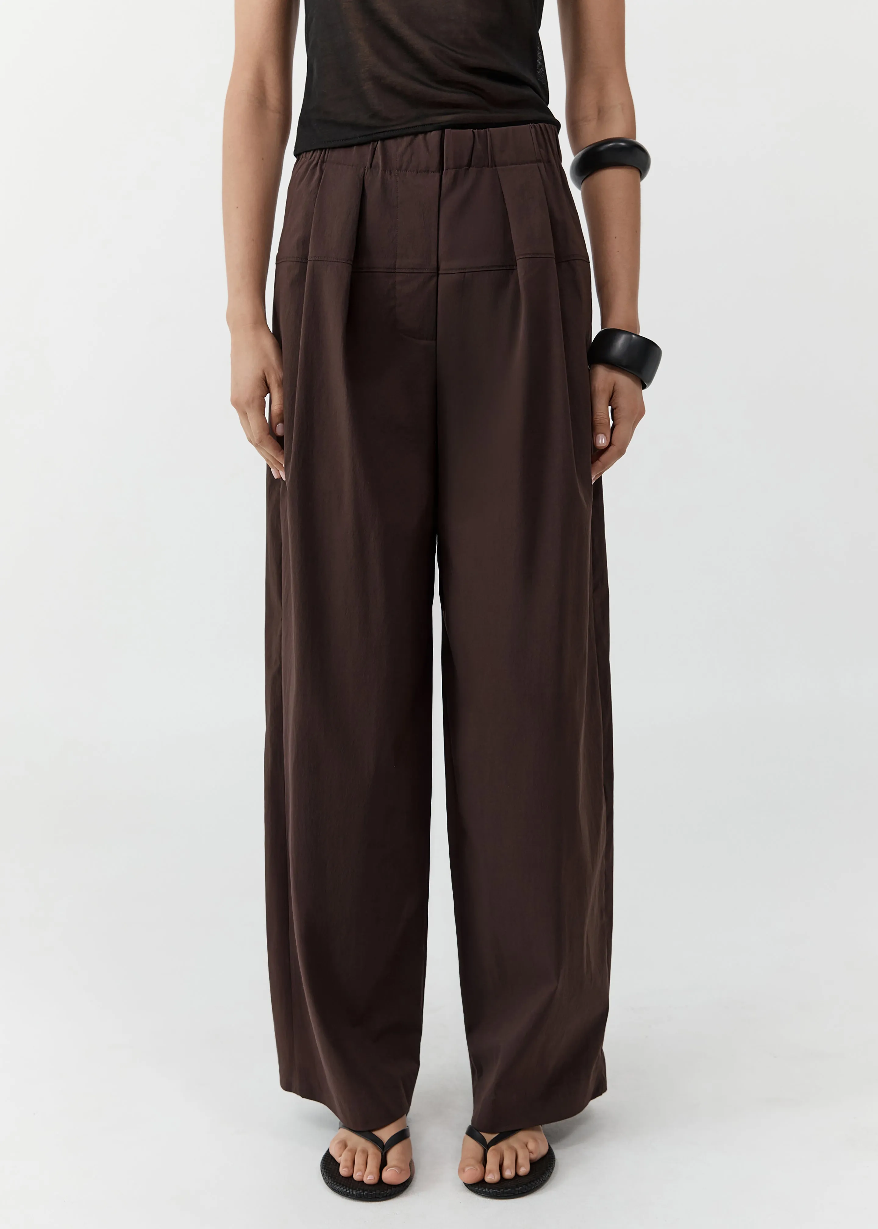 St. Agni Relaxed Pleat Pants - Bark sold by Frankie Shop product image thumbnail 2